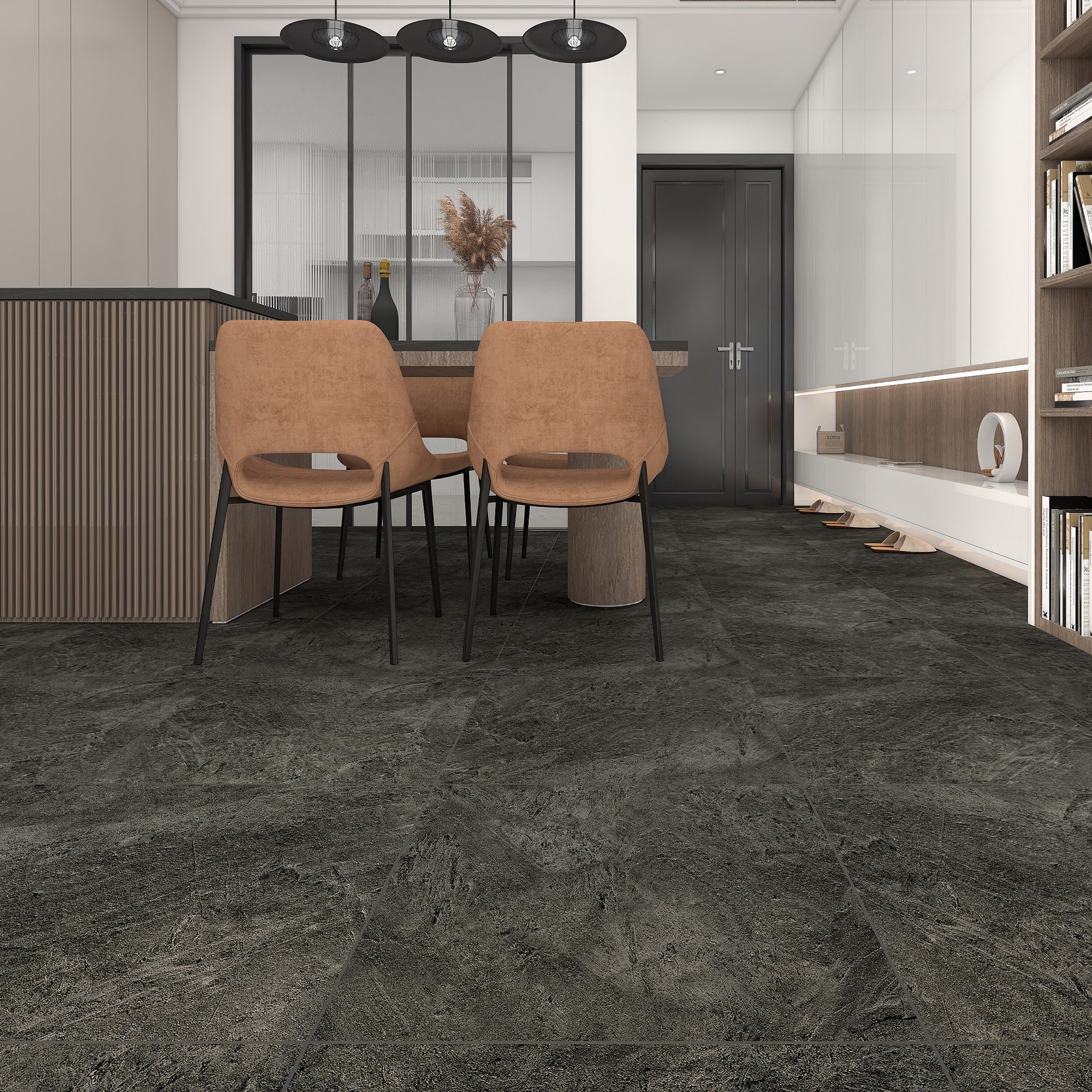 Florin Anthracite Slip Resistant Porcelain Tile 60x60cm
