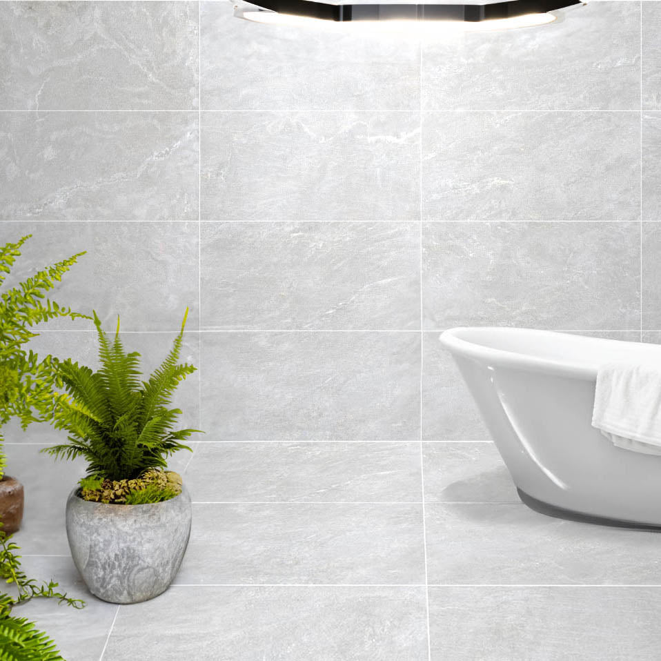 Florin Silver Slip Resistant Porcelain Textured Tile 30x60cm