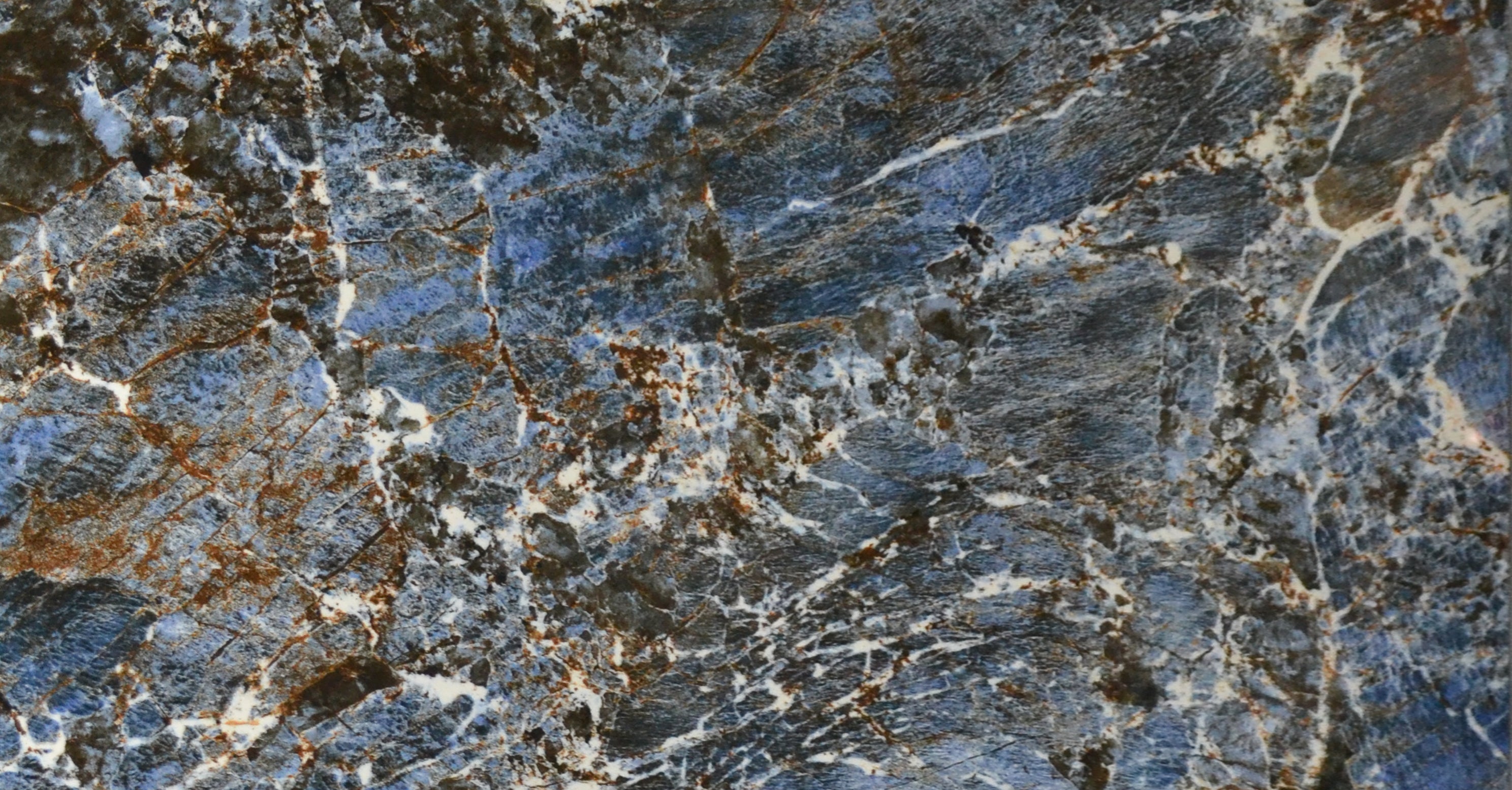 Gazi Blue Marble Effect Porcelain Polished Tile 60x120cm