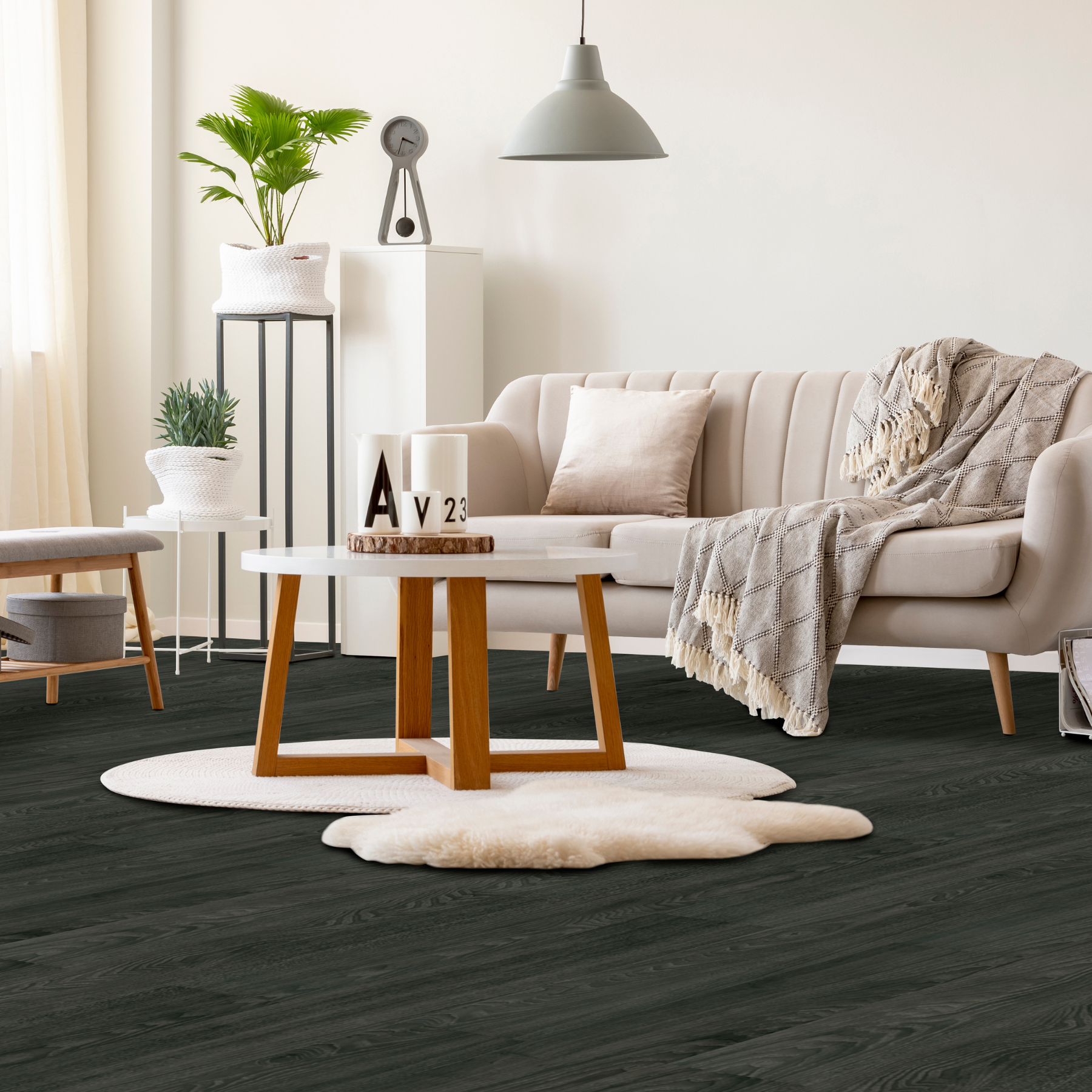 Glendale Anthracite LVT/SPC Textured 17.78x121.92cm