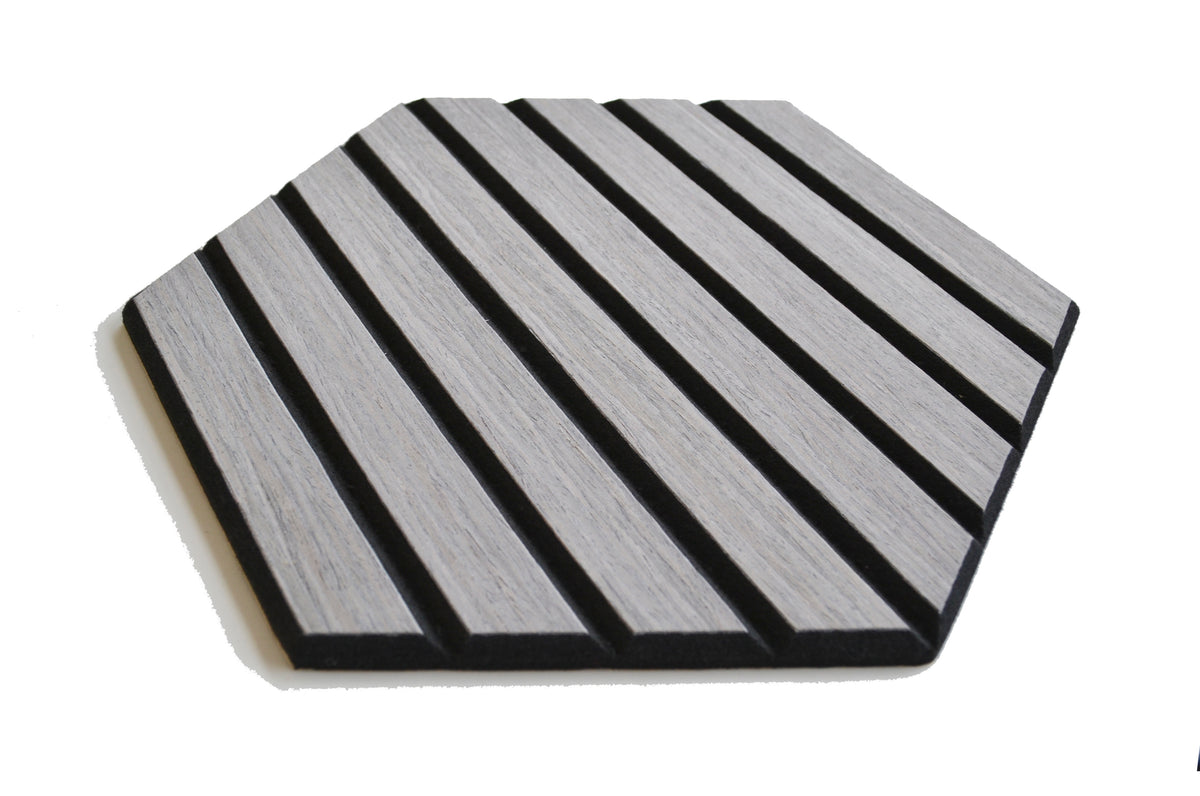 Silver Oak Self-Adhesive Acoustic Hexagons 26x30cm (Box of 5)