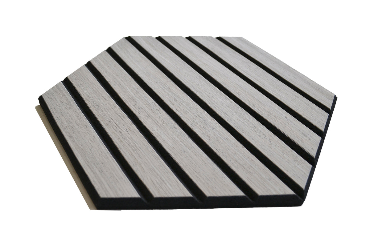 Light Grey Self-Adhesive Acoustic Hexagon 26x30cm (Box of 5)
