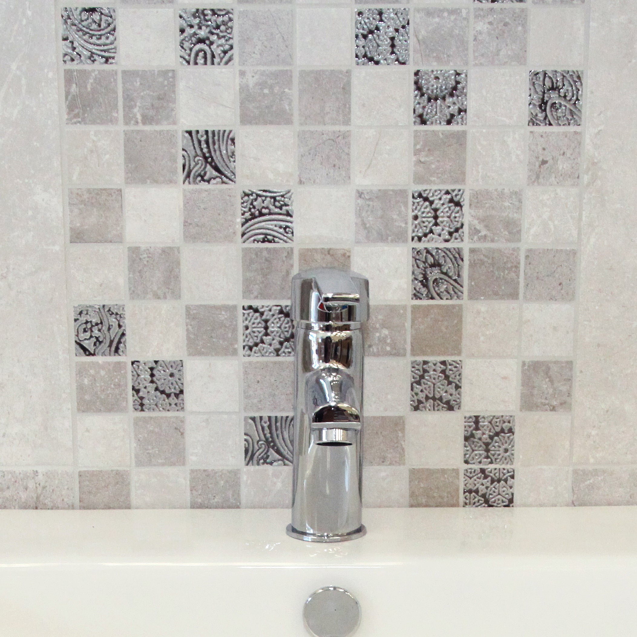 Cordoba Silver Ceramic Matt Mosaic 30x30cm