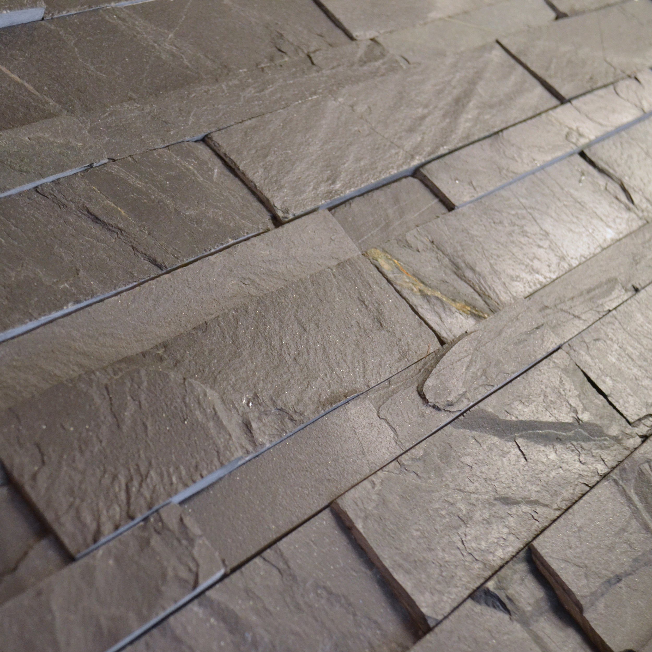 Scapestone Jak Black Slate Split Face Wall Cladding 15x60cm