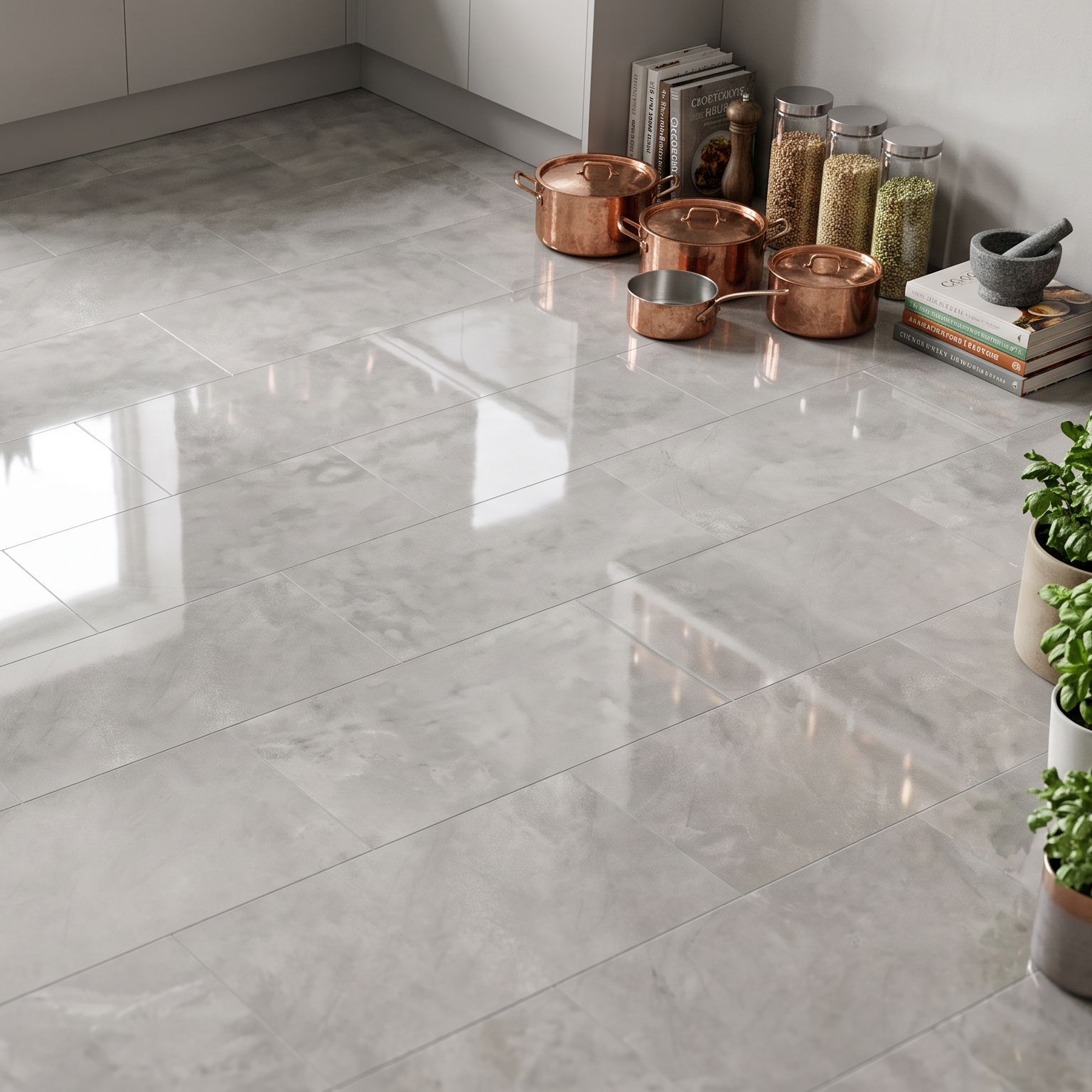 Lux Grey Porcelain Polished Rectified Tile 30x60cm