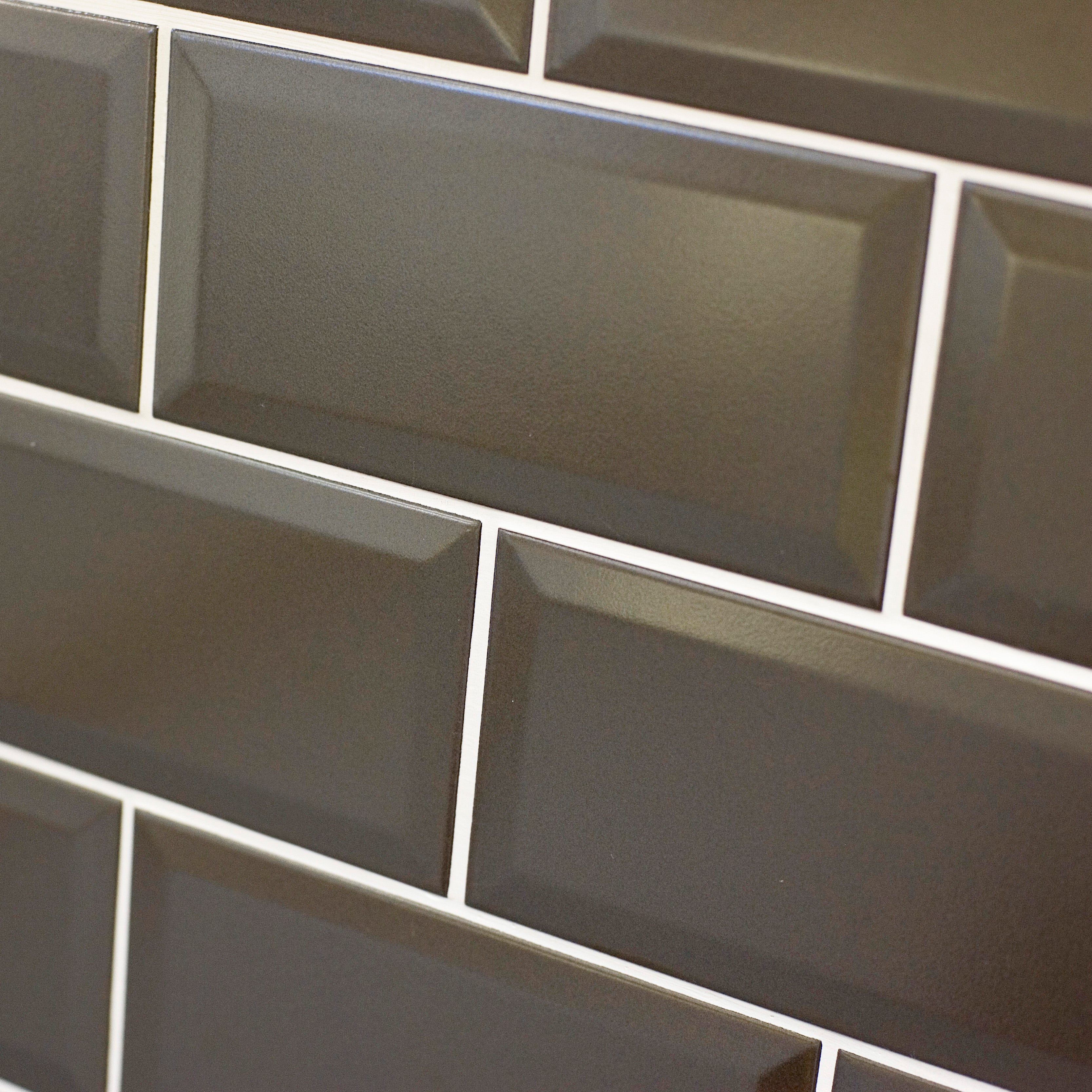 Prismatic Metallic Bevel Ceramic Gloss Wall Tile 10x20cm