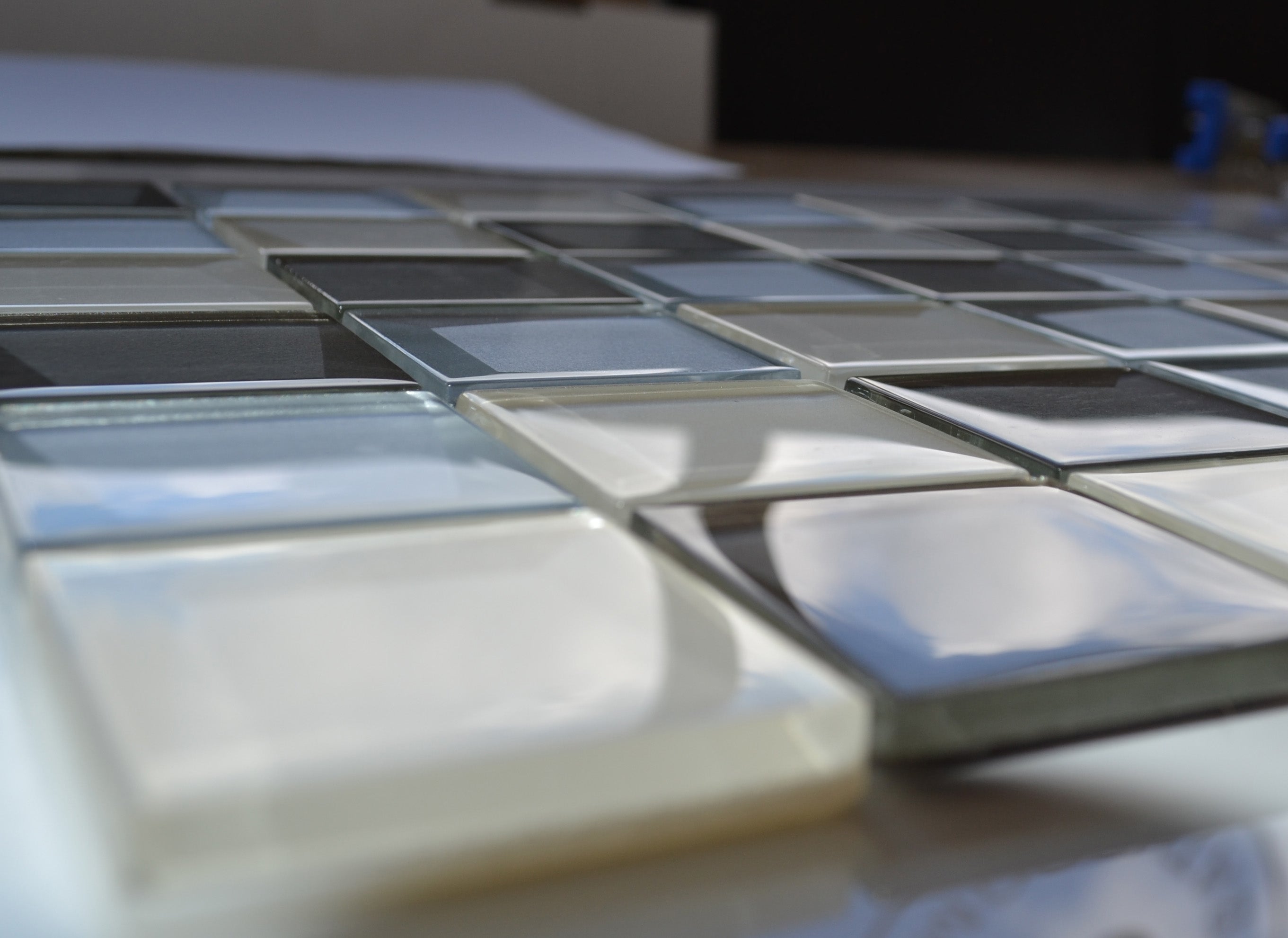 Mirage Warm Natural 3D Bevel Effect Glass Mosaic 30x30cm