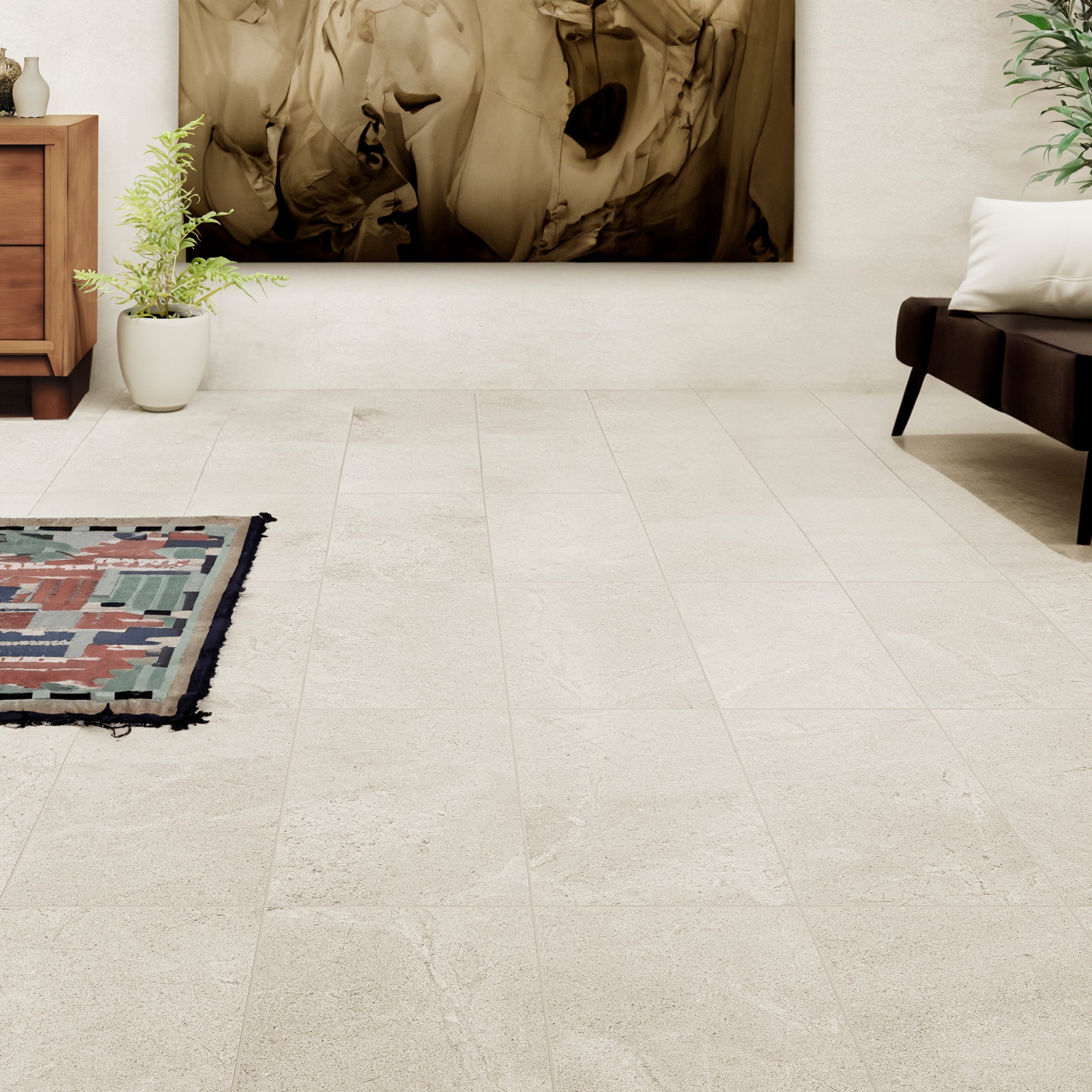 Marlow Bone Stone Effect Porcelain Matt Tile 30x60cm