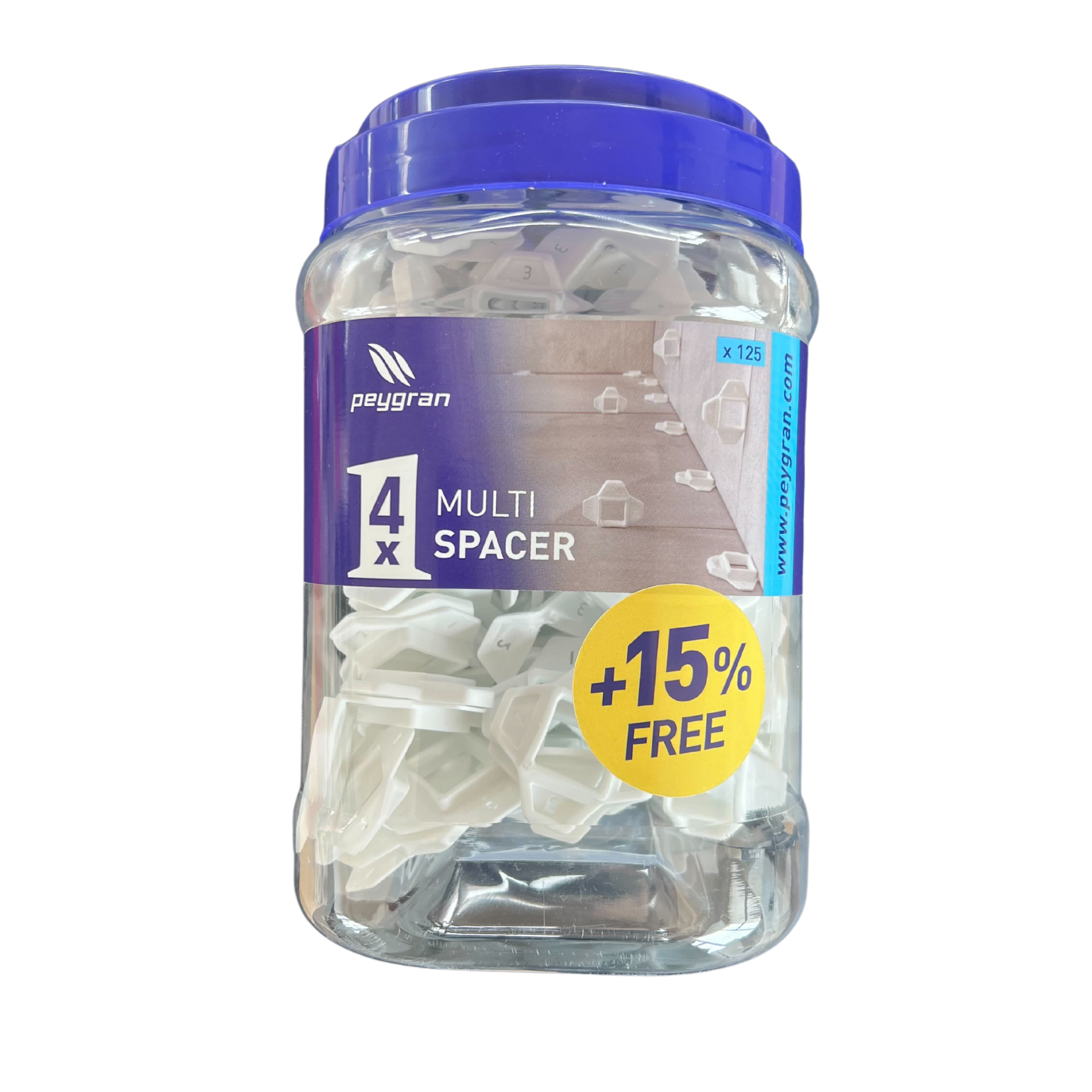 Peygran Multi Spacer 4x Tile Spacers Tub of 125