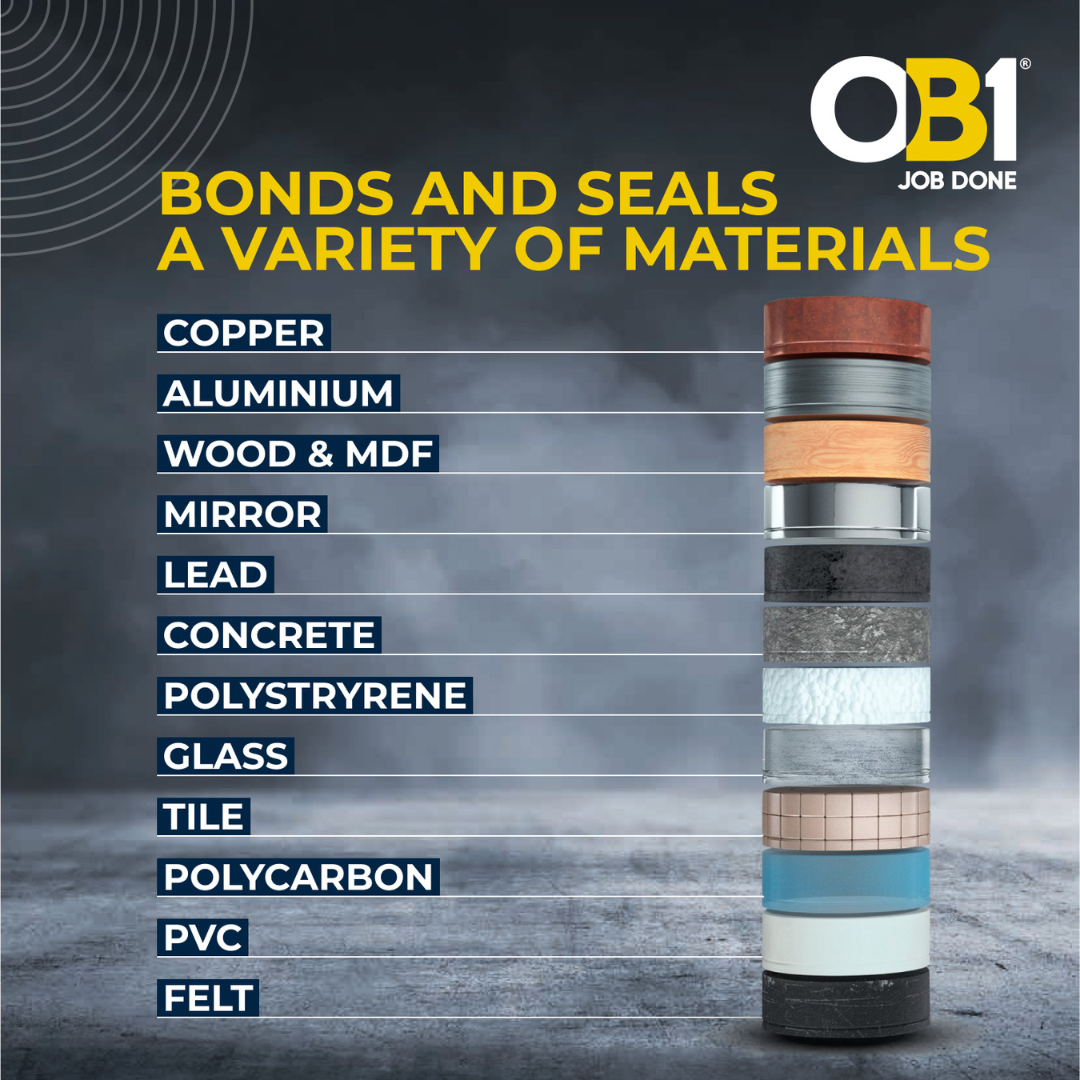 OB1 Multi-Surface Sealant & Adhesive Silver 290ml