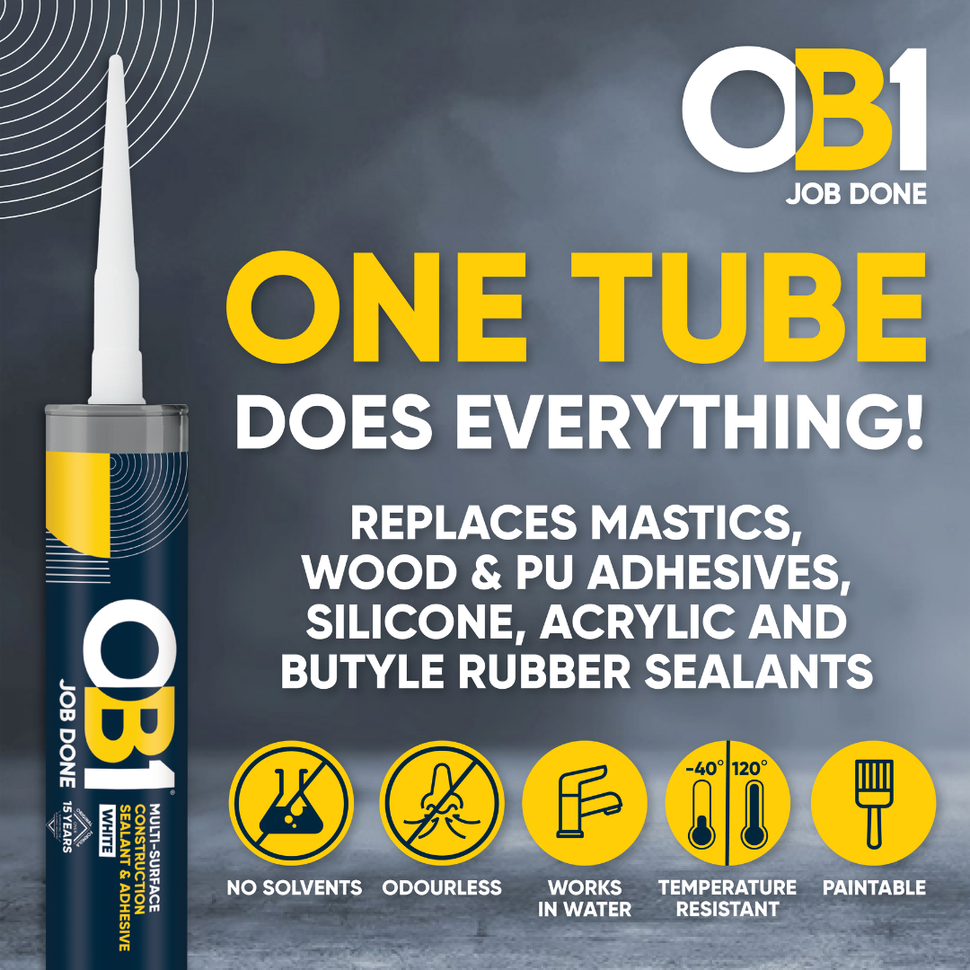 OB1 Multi-Surface Sealant & Adhesive Black 290ml