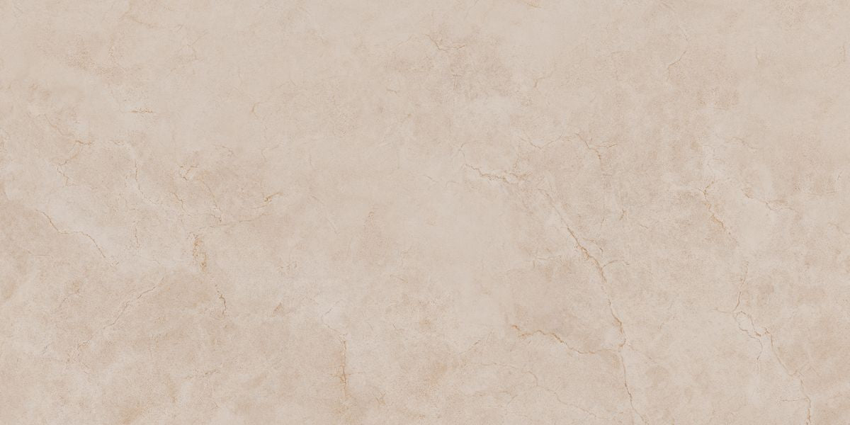 Ottawa Ivory Polished Stone Effect Porcelain Tile 60x120cm