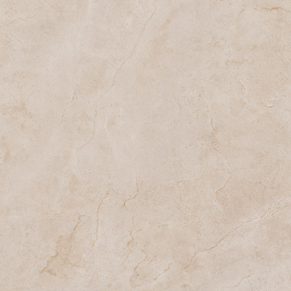 Ottawa Ivory Polished Stone Effect Porcelain Tile 60x60cm