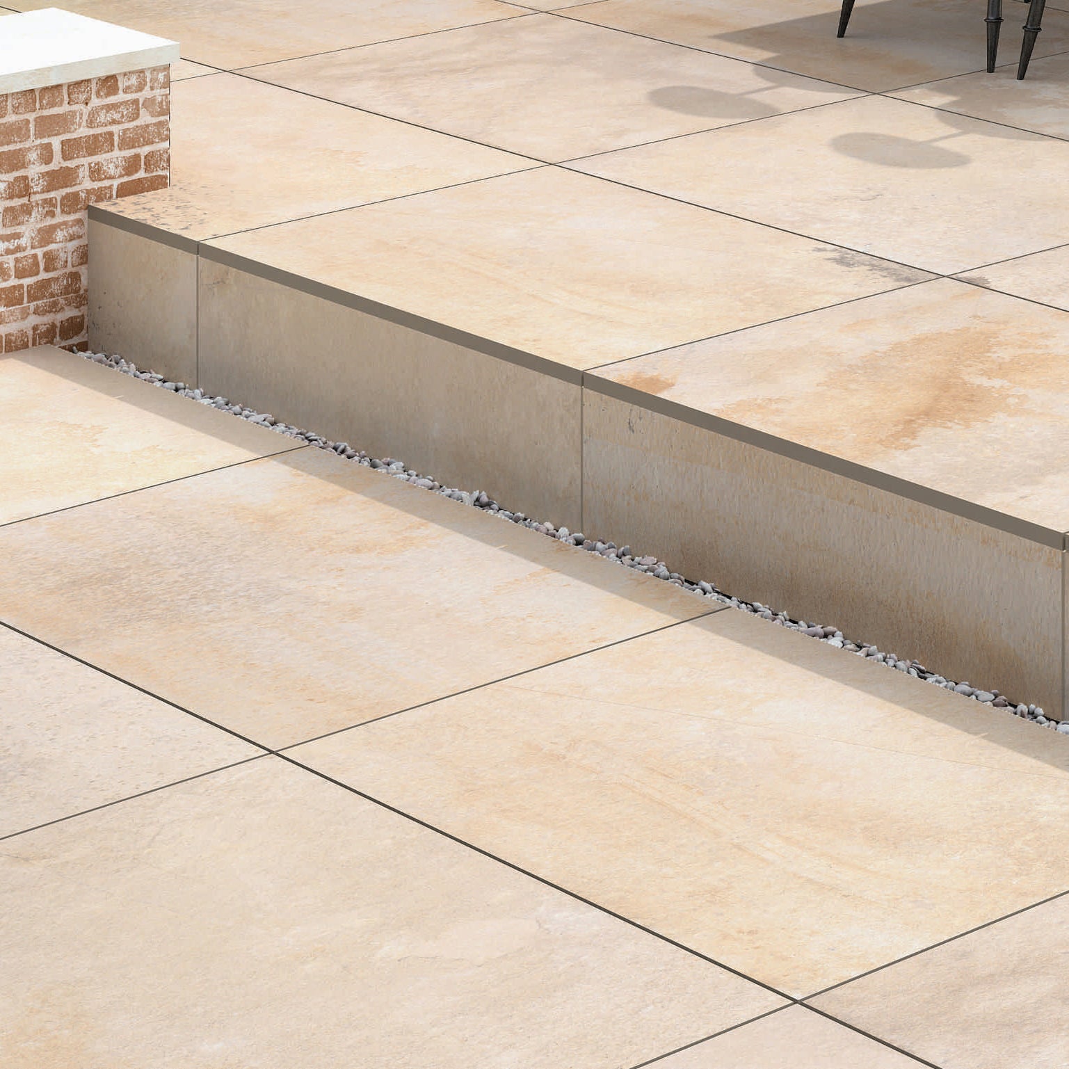 Mistral Sandstone Beige Porcelain Patio Tile 60x90cm 2cm