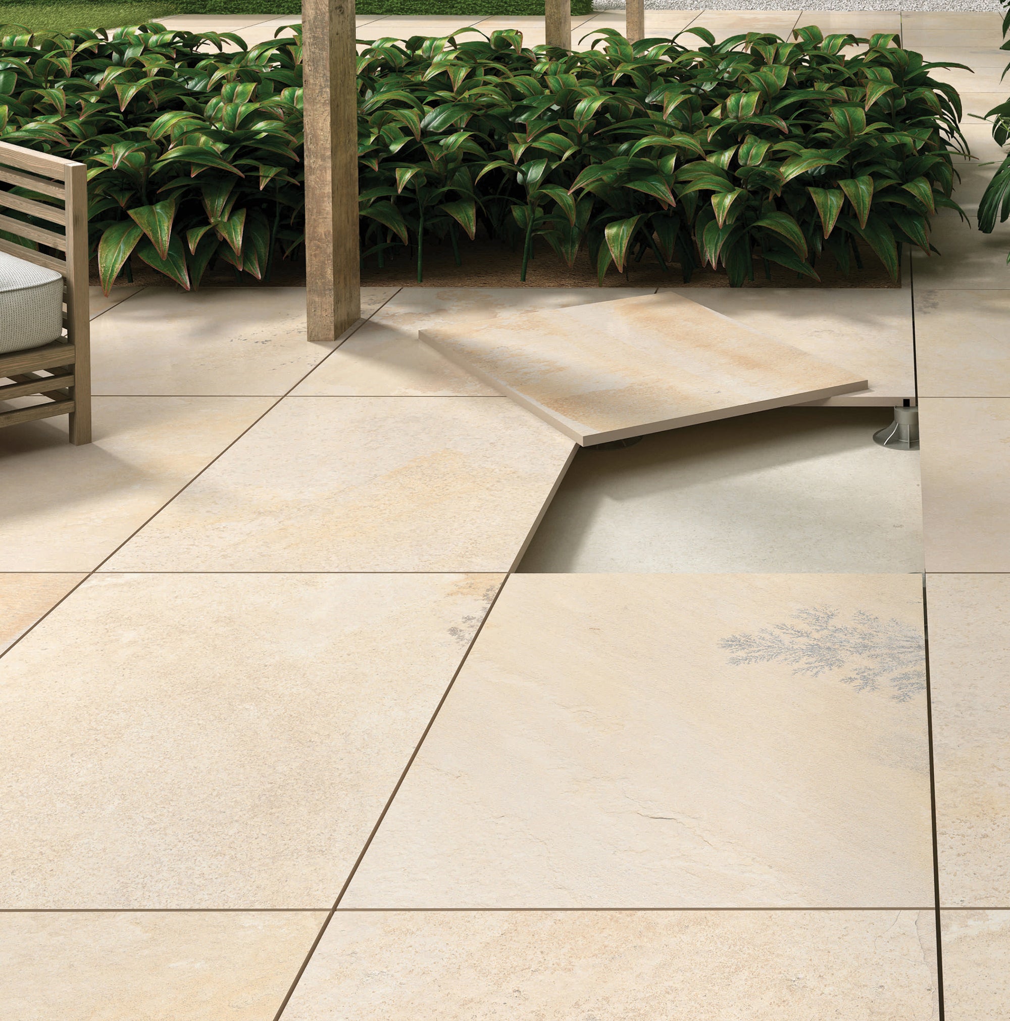 Mistral Sandstone Beige Porcelain Patio Tile 60x90cm 2cm