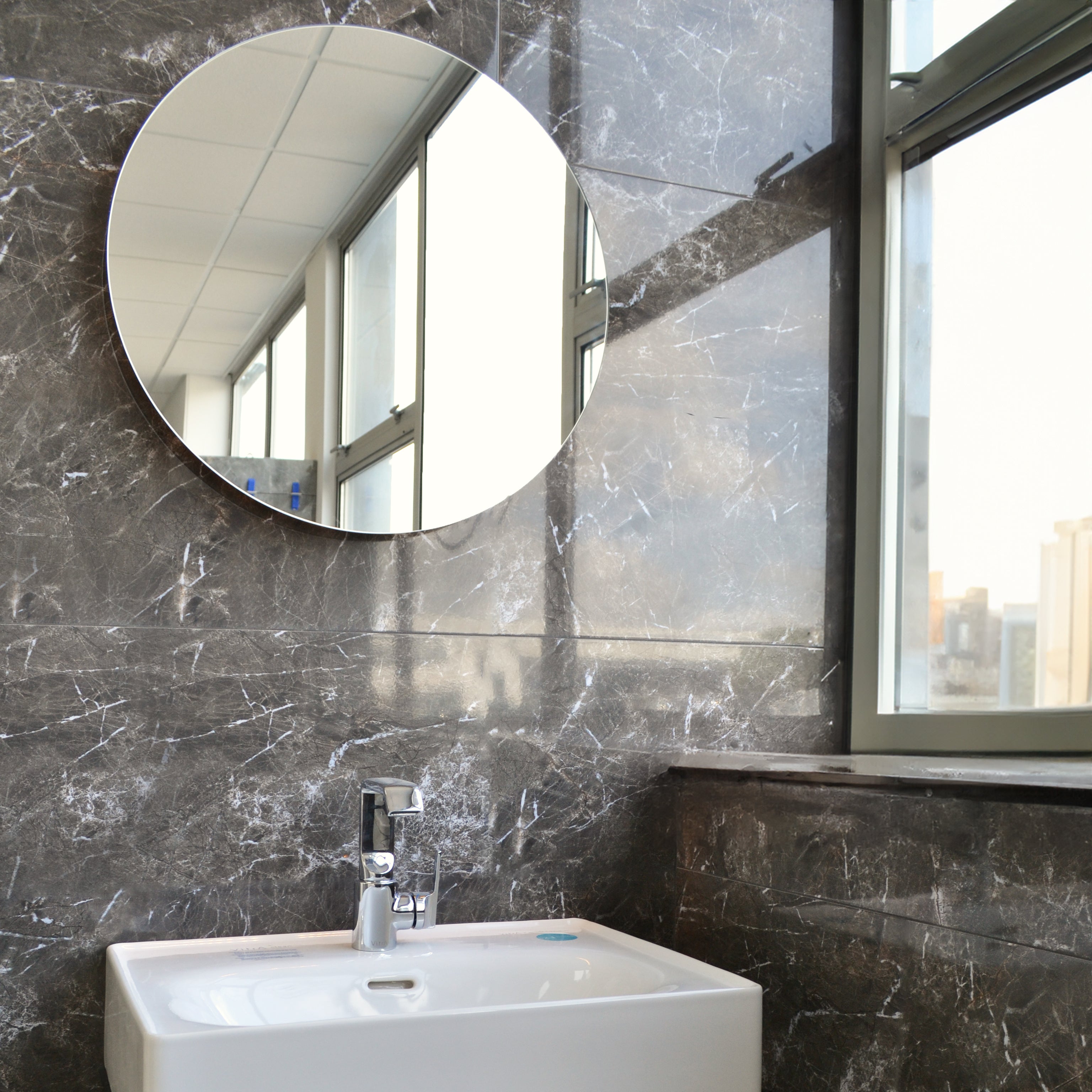 Oslo Nero Black Marble Effect Polished Porcelain 60x120cm