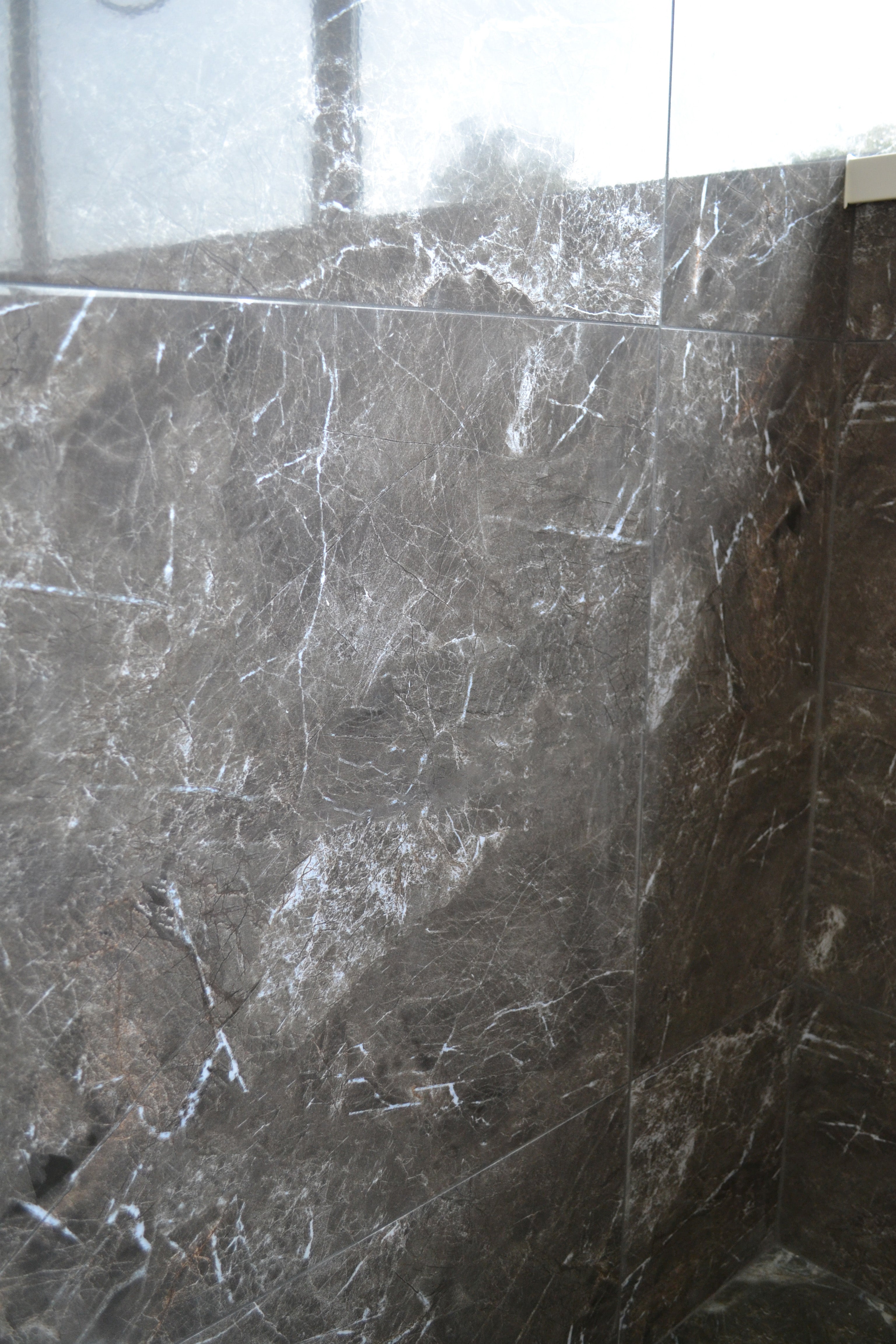 Oslo Nero Black Marble Effect Polished Porcelain 60x120cm