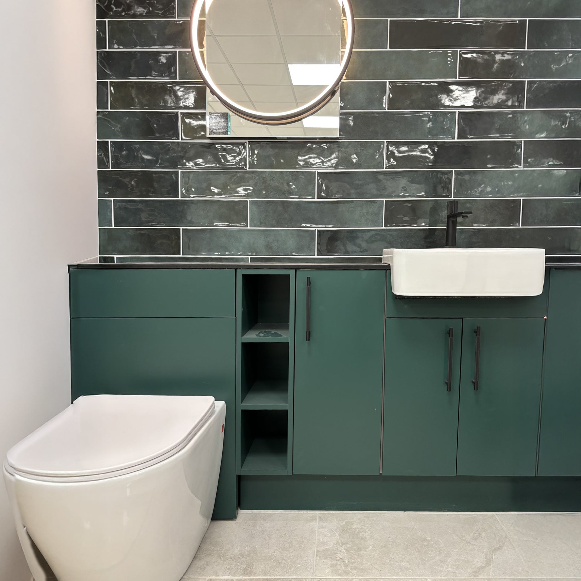 Orbetello Verde Green Ceramic Gloss Wal Tile 10.7x53cm