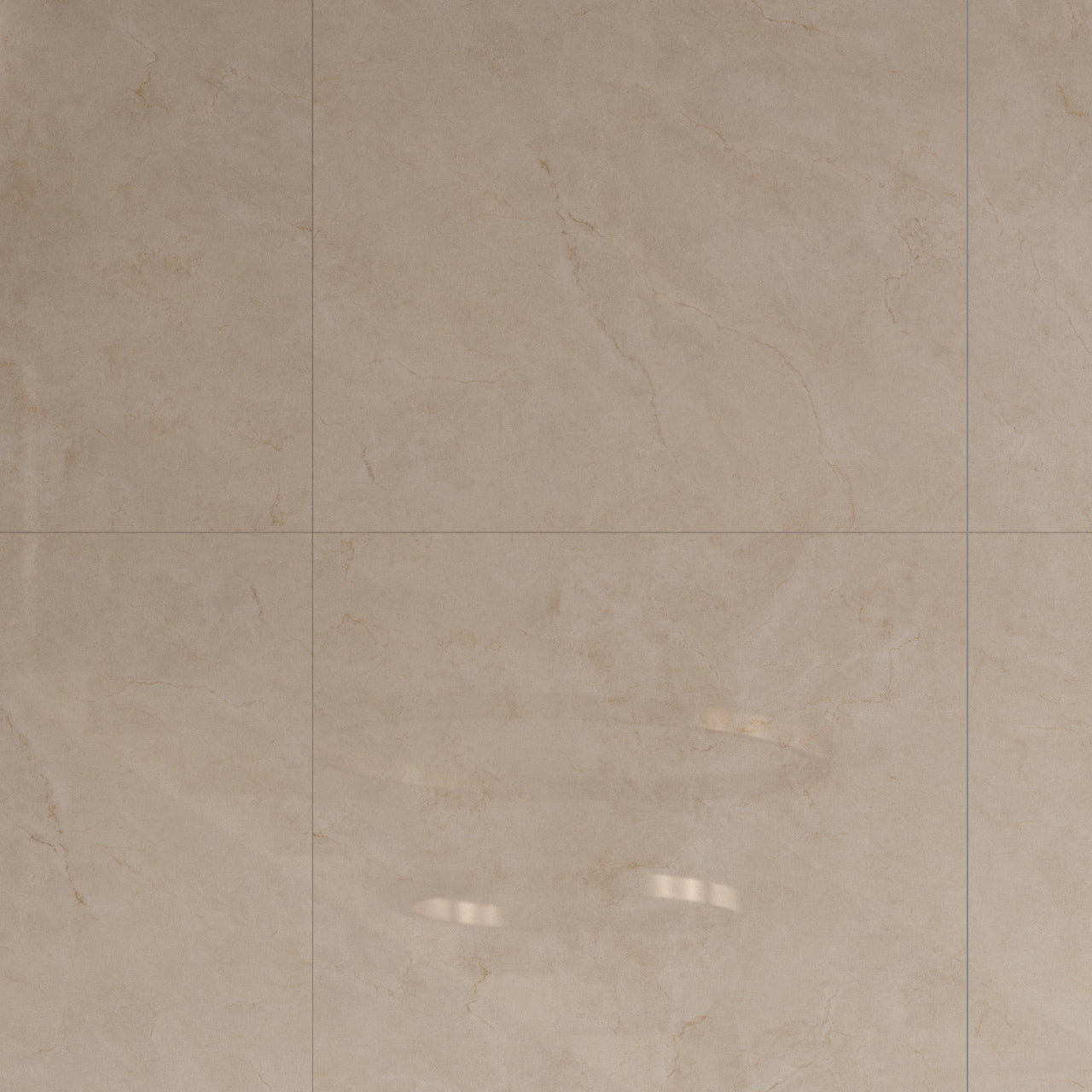 Ottawa Ivory Polished Stone Effect Porcelain Tile 60x60cm