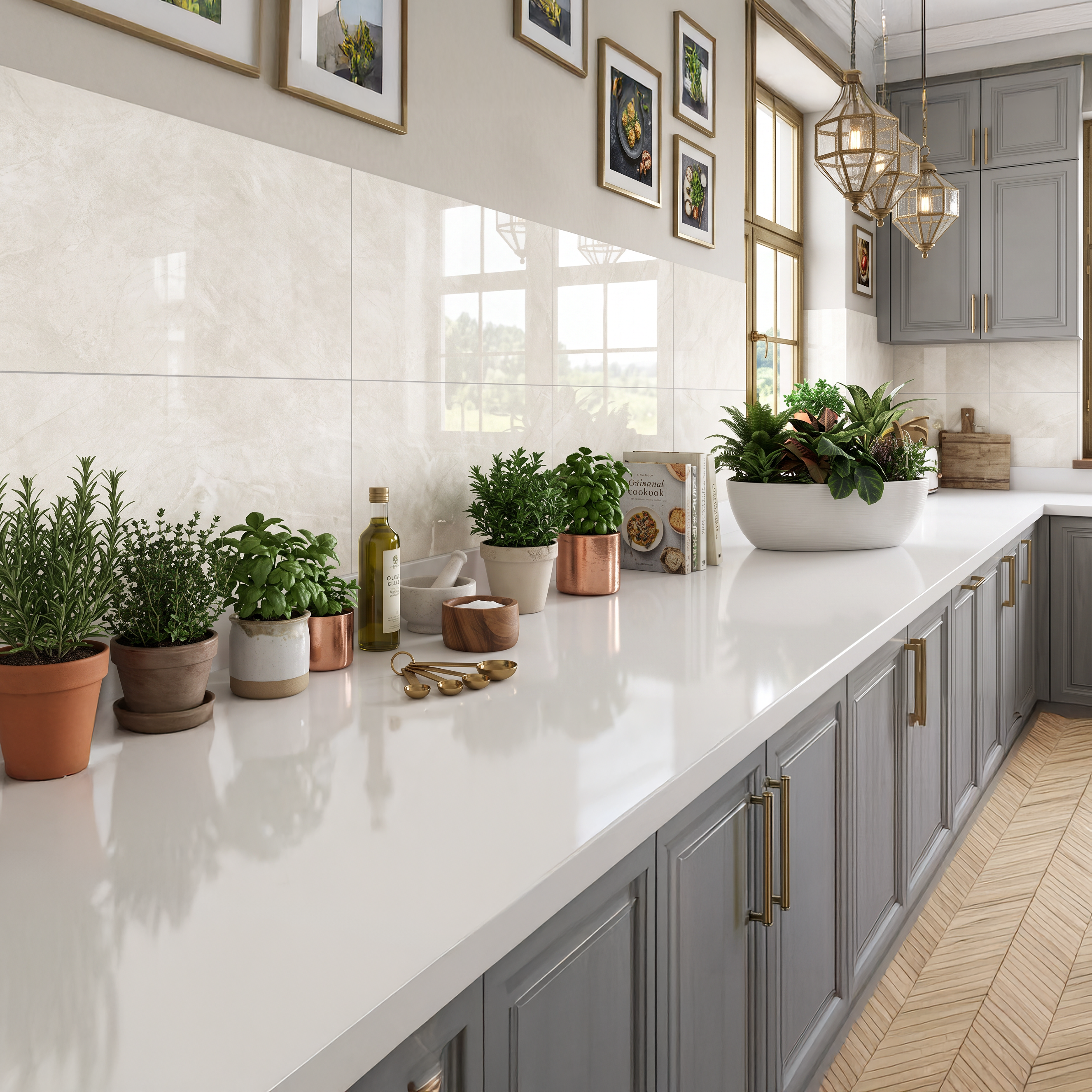 Palis White Rectified Ceramic Gloss Wall Tile 30x60cm