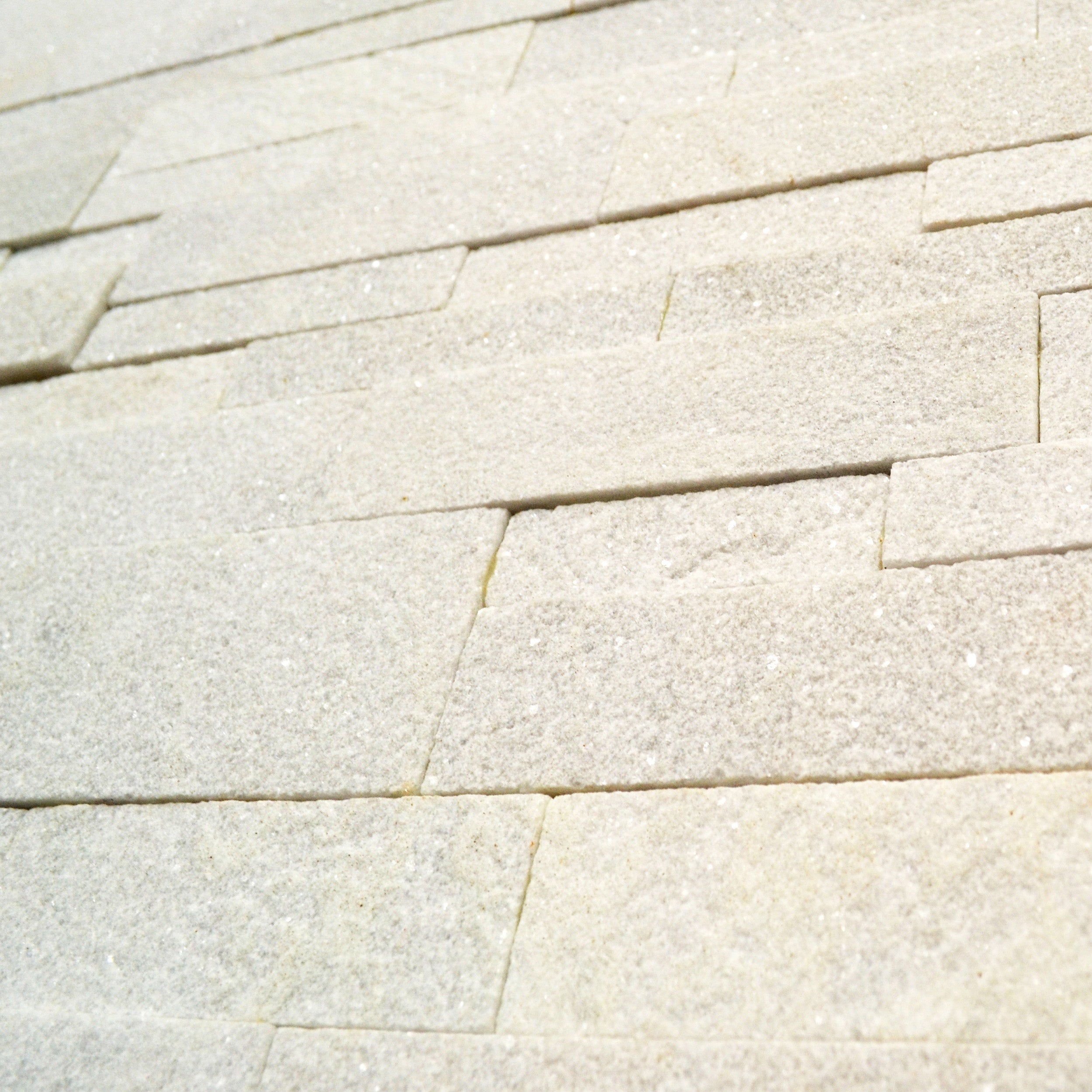 Scapestone Platinum White Split Face Wall Cladding 15x60cm