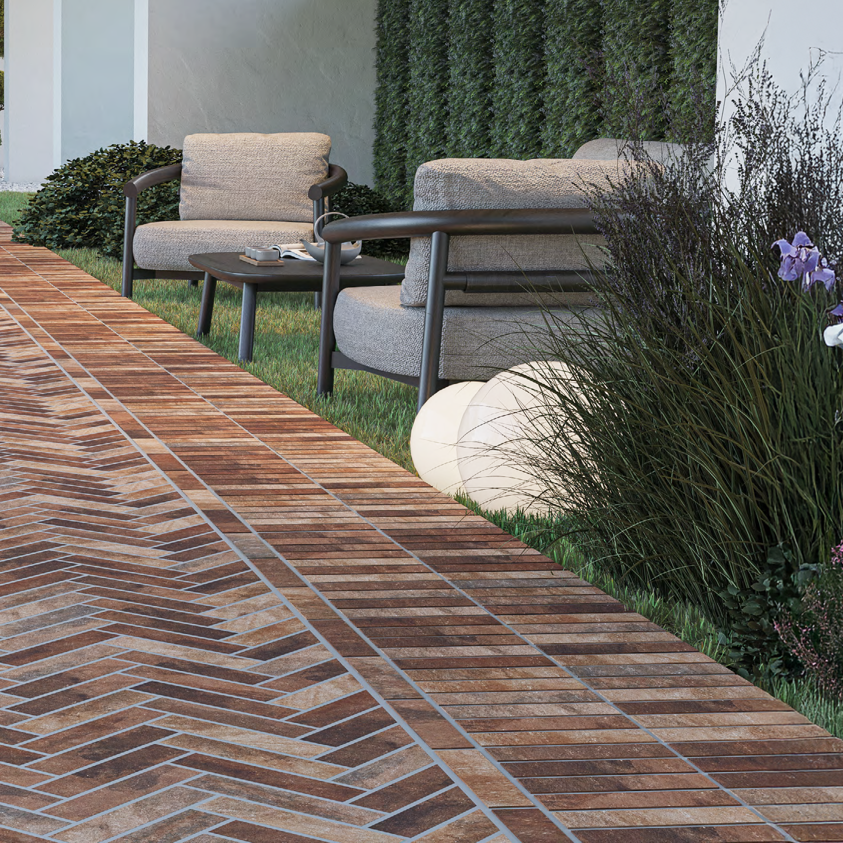 Portland Red Textured Porcelain Tile Brick Slips 6x25cm