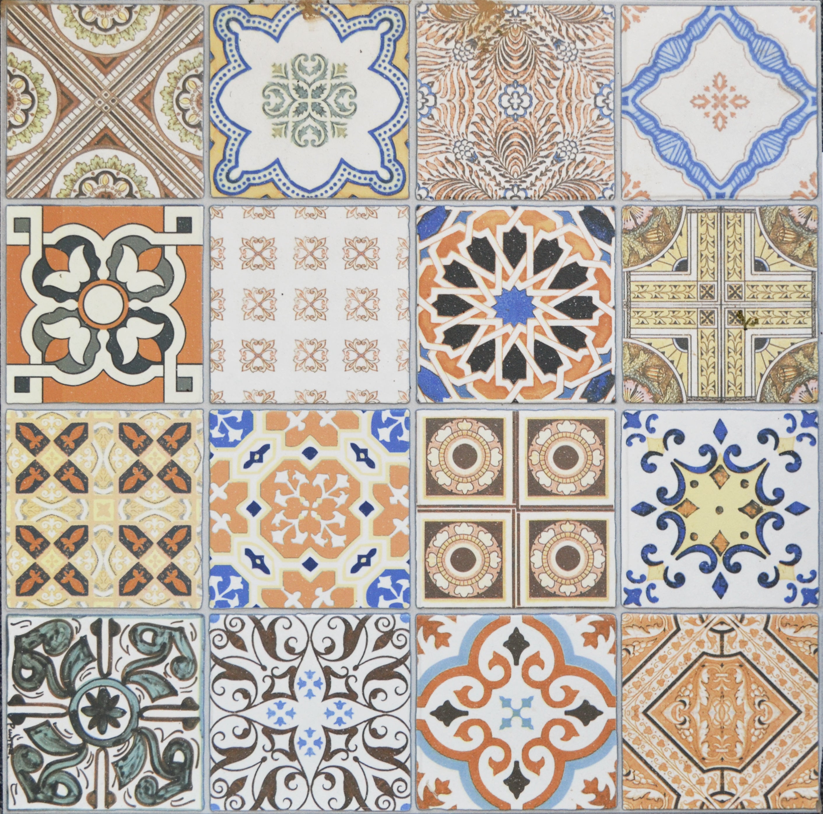 Ropenza Moroccan Pattern Décor Porcelain Tile 44.2x44.2cm