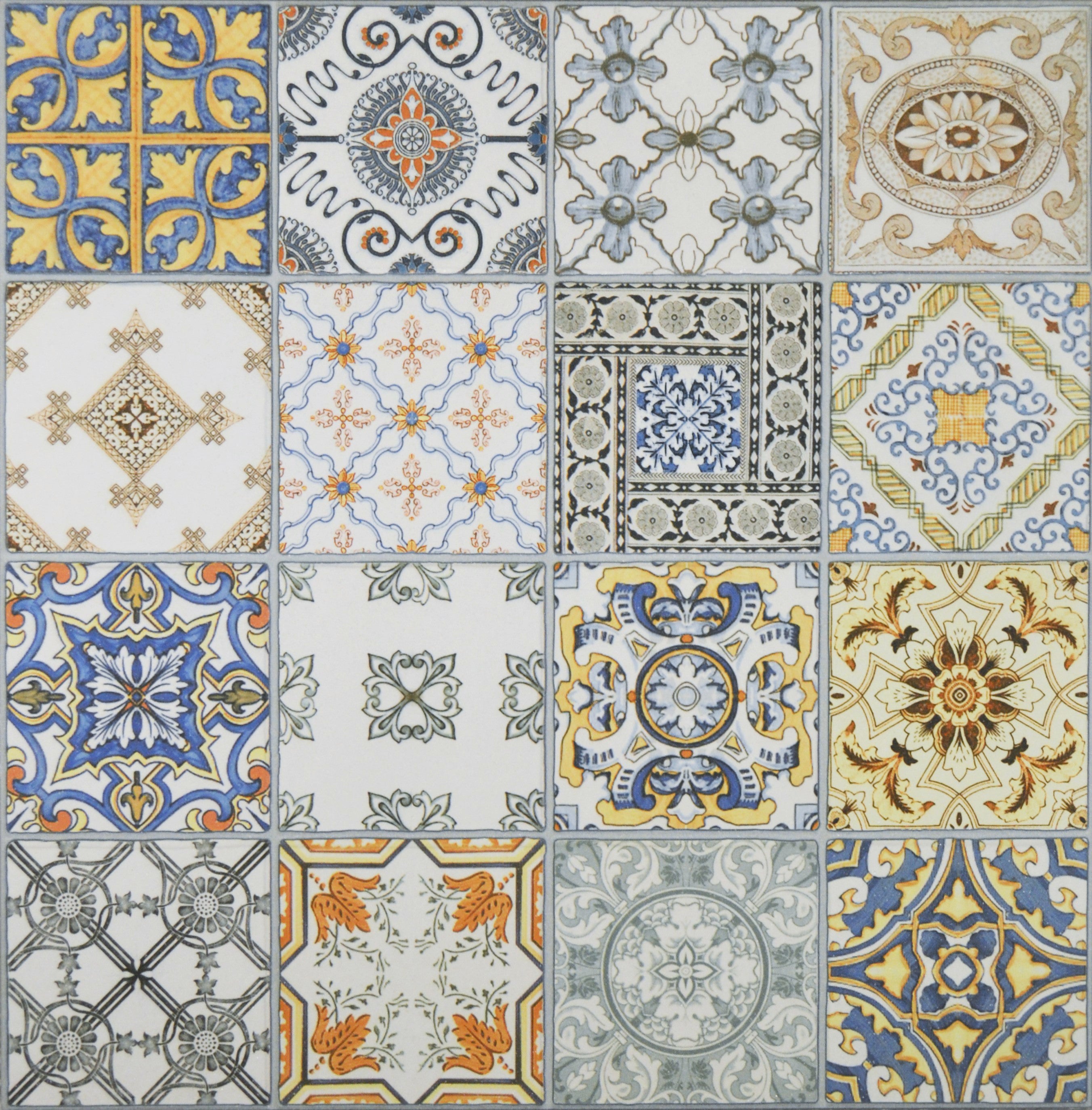 Ropenza Moroccan Pattern Décor Porcelain Tile 44.2x44.2cm