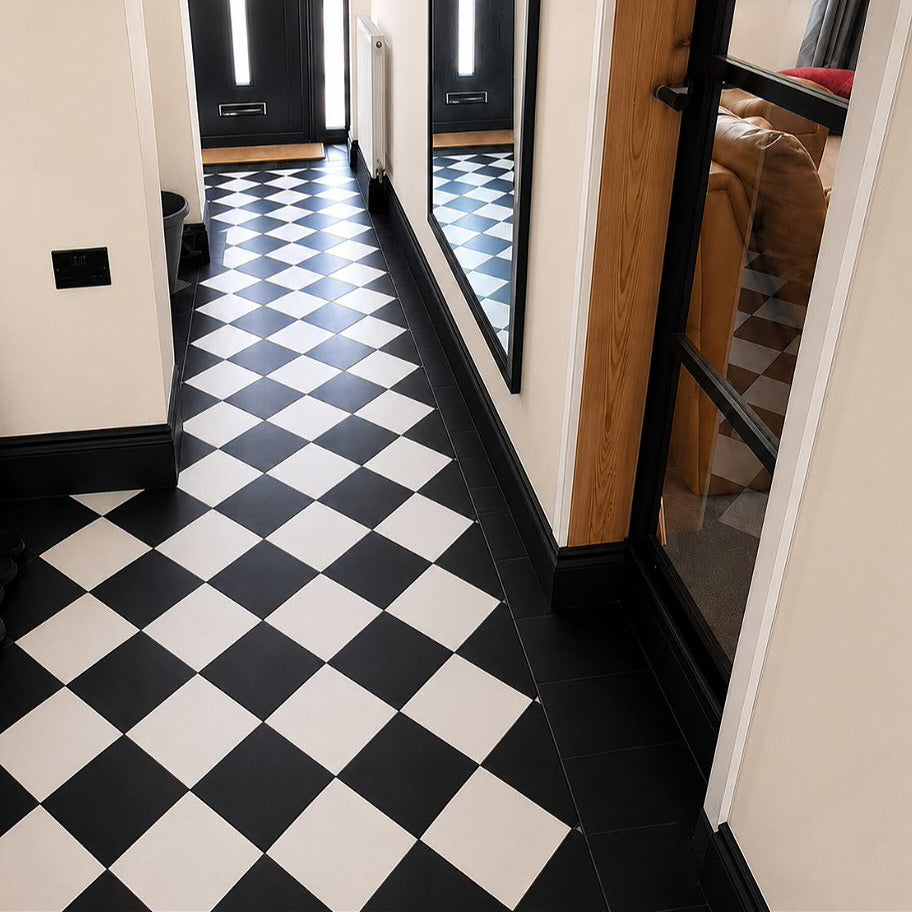 Regis Black Matt Porcelain Slip Resistant Floor Tile 20x20cm