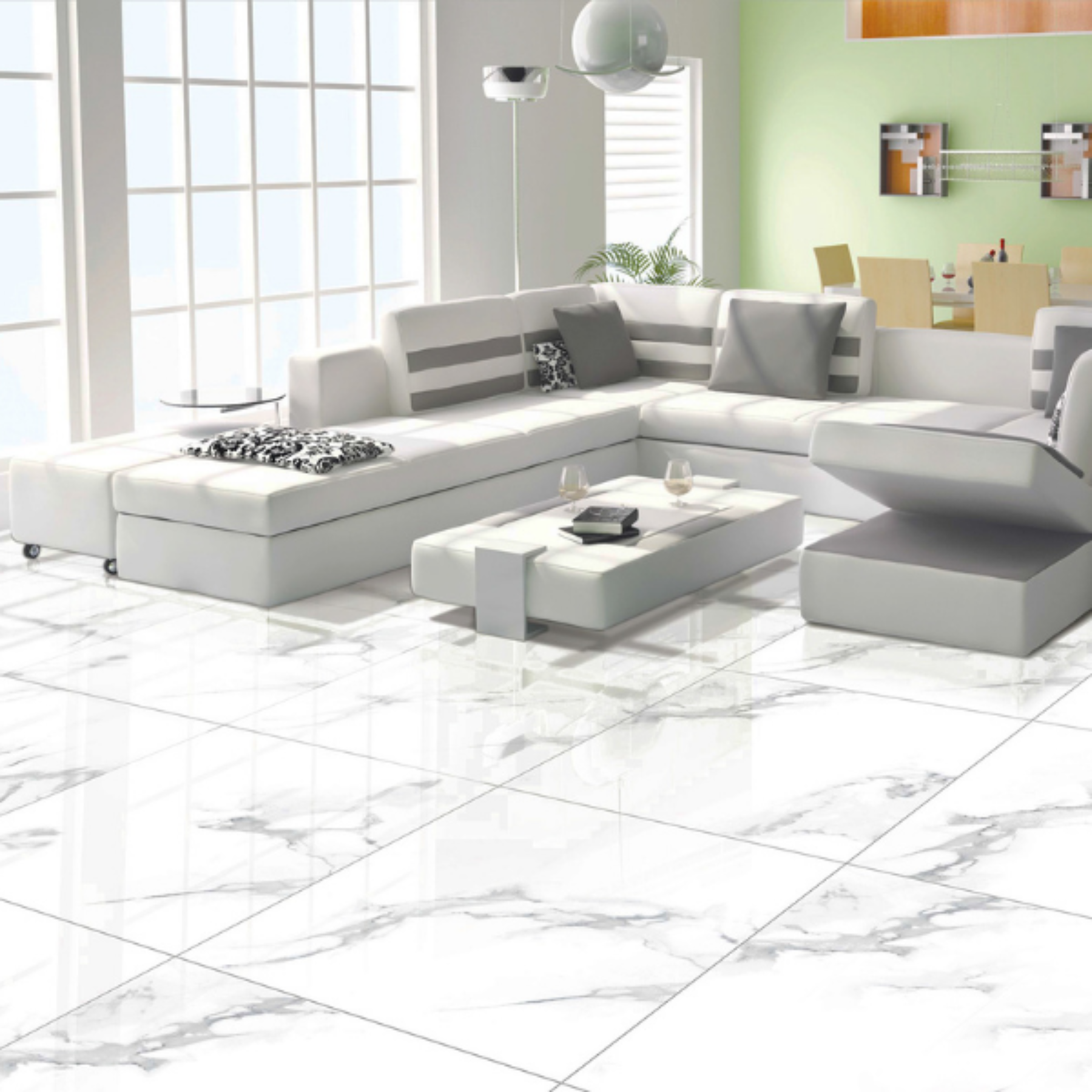 Rocca White Porcelain Matt 80x80cm