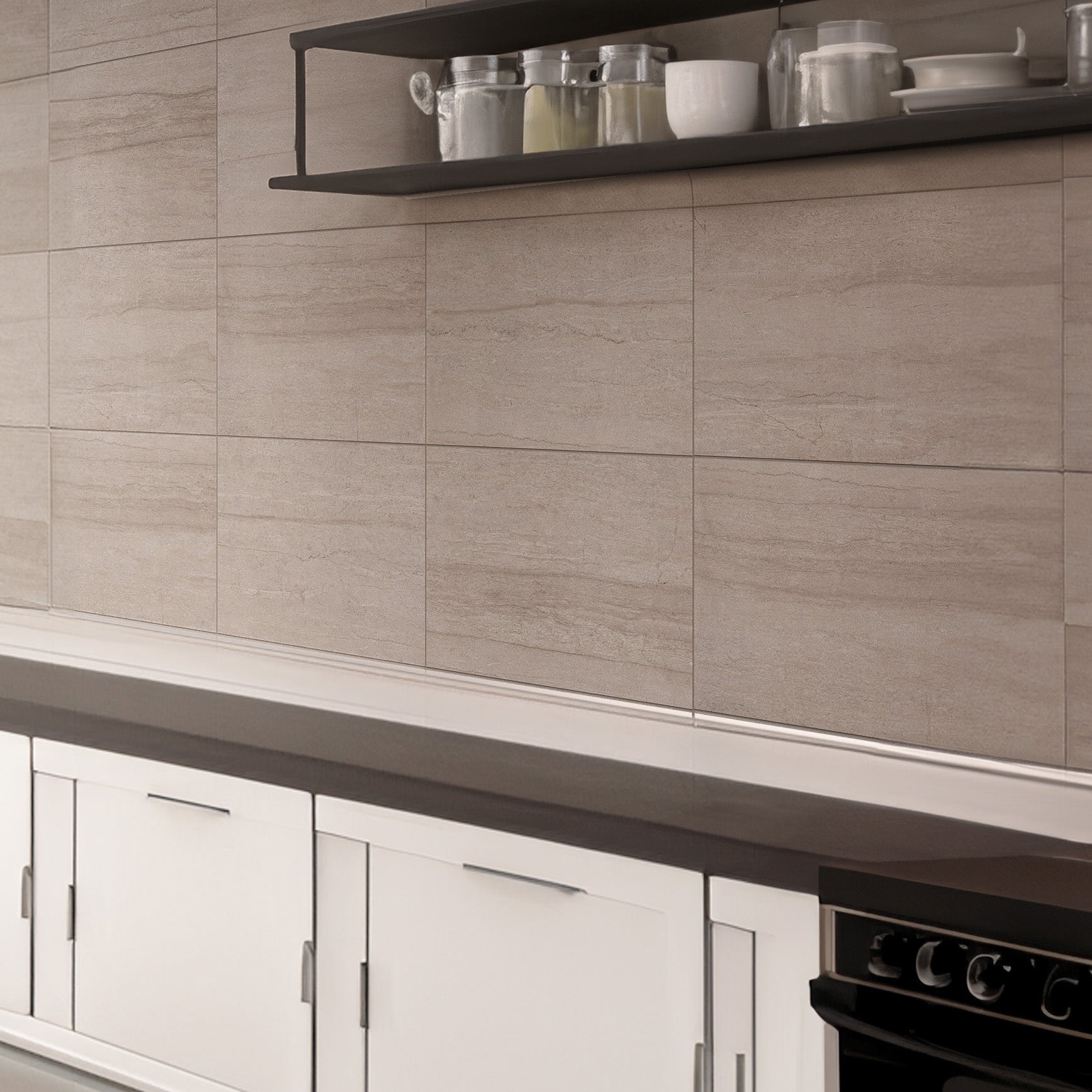 Salamanca Taupe Plain Porcelain Matt Tile 31.6x60.8cm