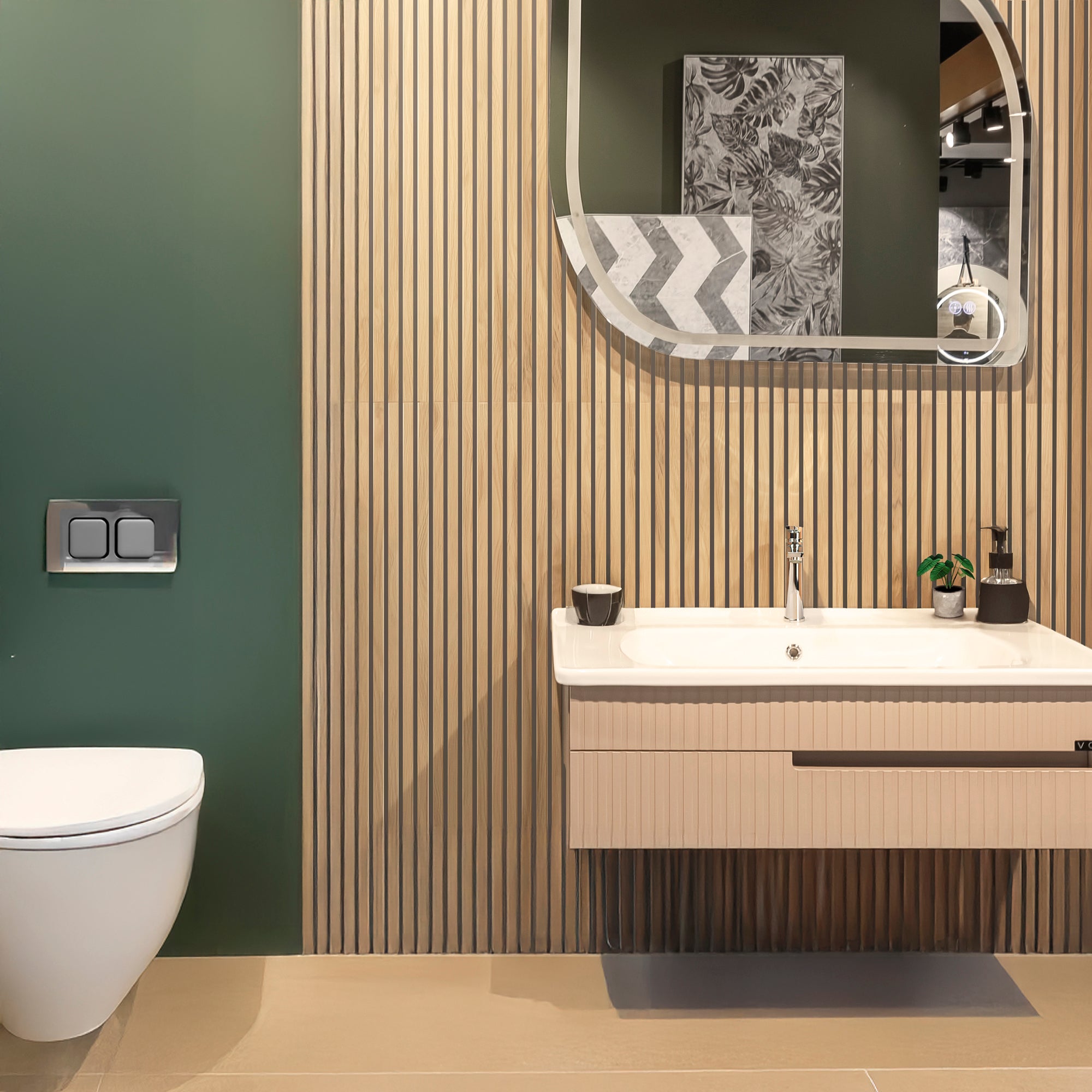 Satriano Almond Dark Lines Porcelain Wall Tile 60x120cm