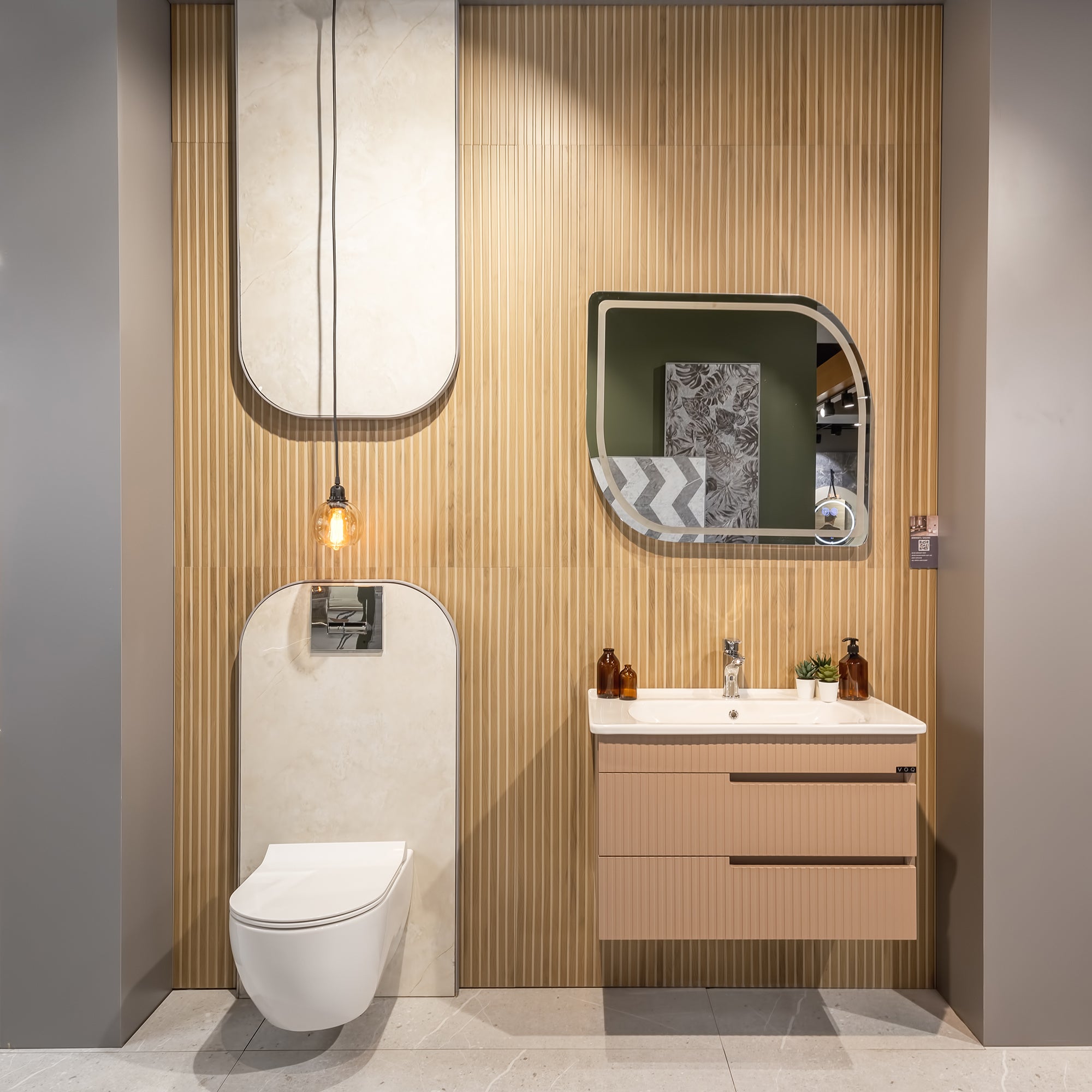 Satriano Almond Light Lines Porcelain Wall Tile 60x120cm