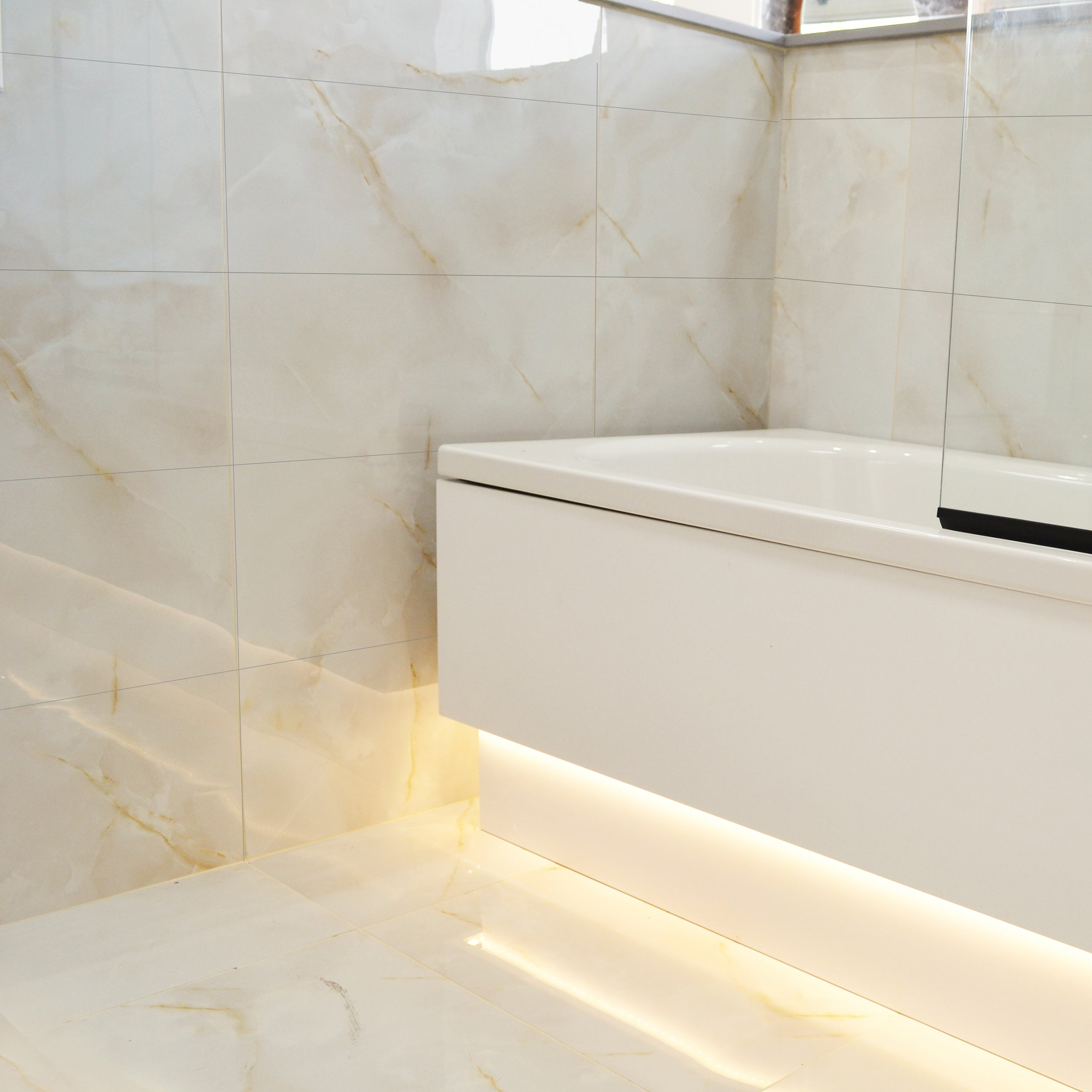 Silea Onyx Gold Ceramic Gloss Wall Tile 30x60cm