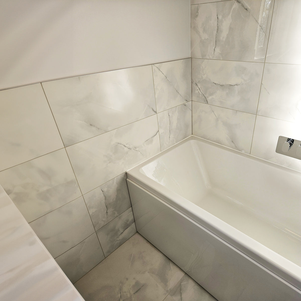 Silea Onyx Grey Ceramic Gloss Rectified Wall Tile 30x60cm