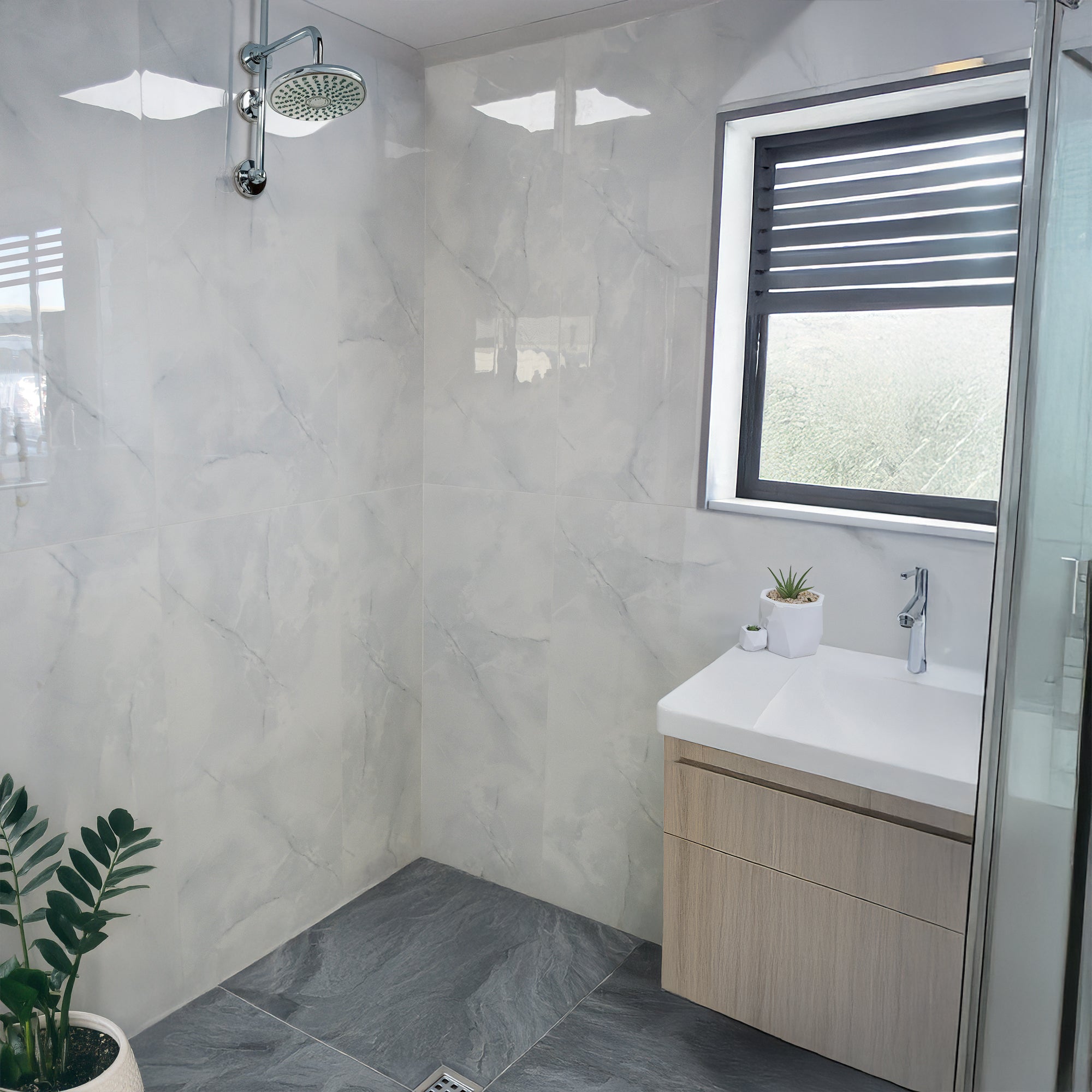 Silea Onyx Grey Porcelain Gloss 60x120cm