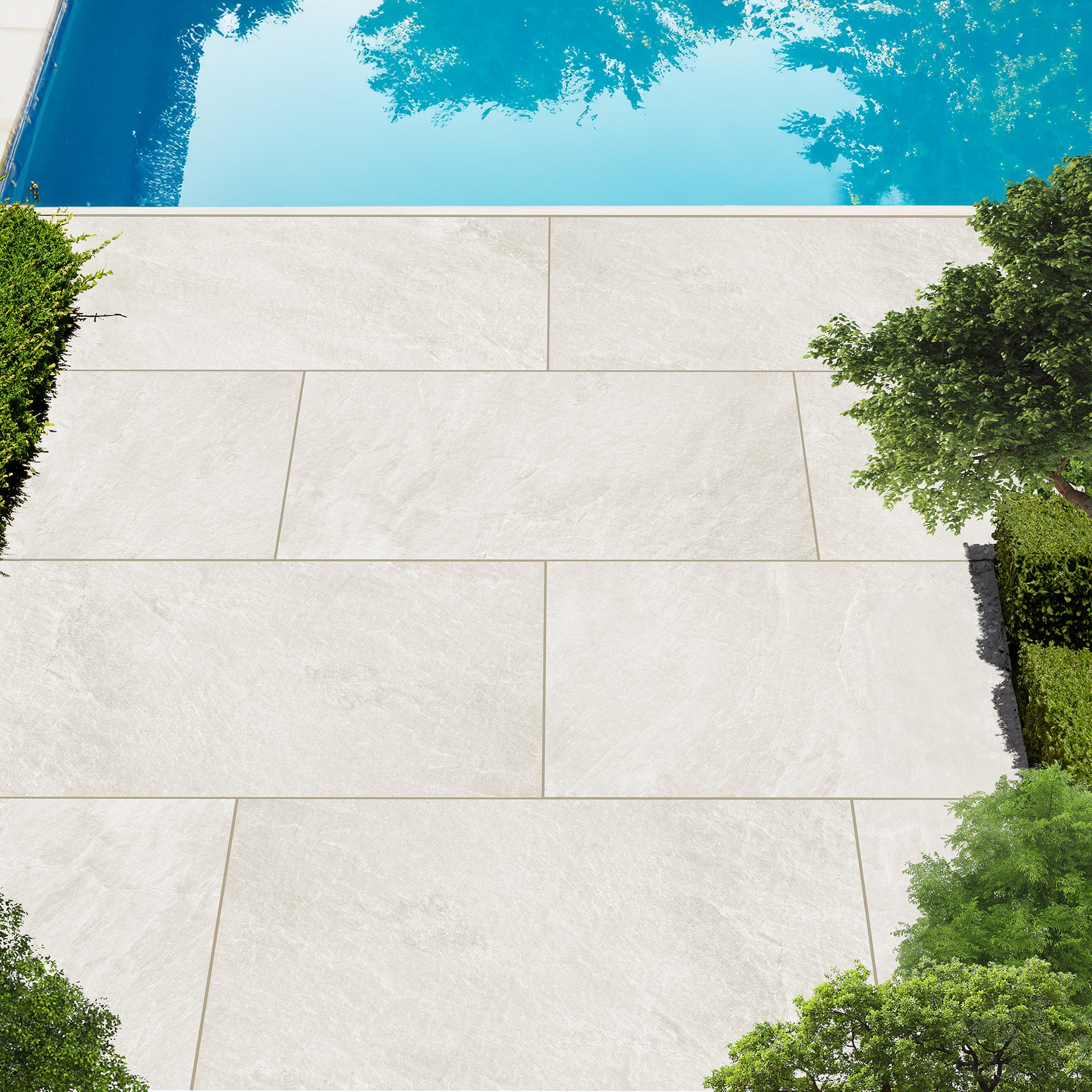 Saca Peak Bone Porcelain Textured Slab Tile 59.5x120cm 2cm