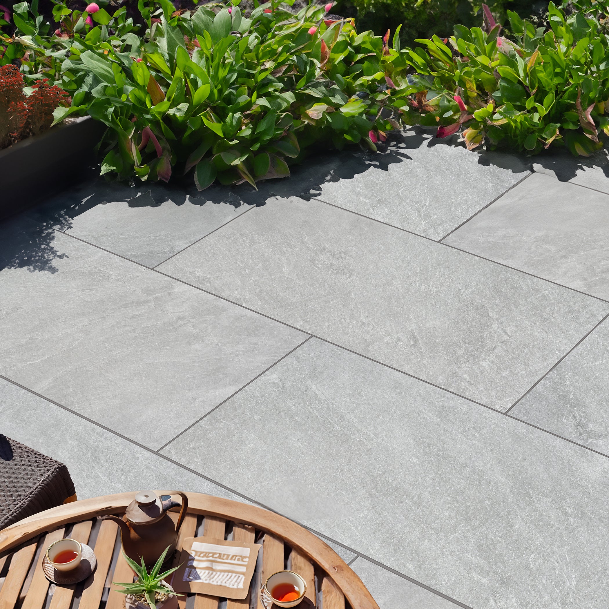 Saca Peak Grey Porcelain Patio Paver Tile 59.5x120cm 2cm