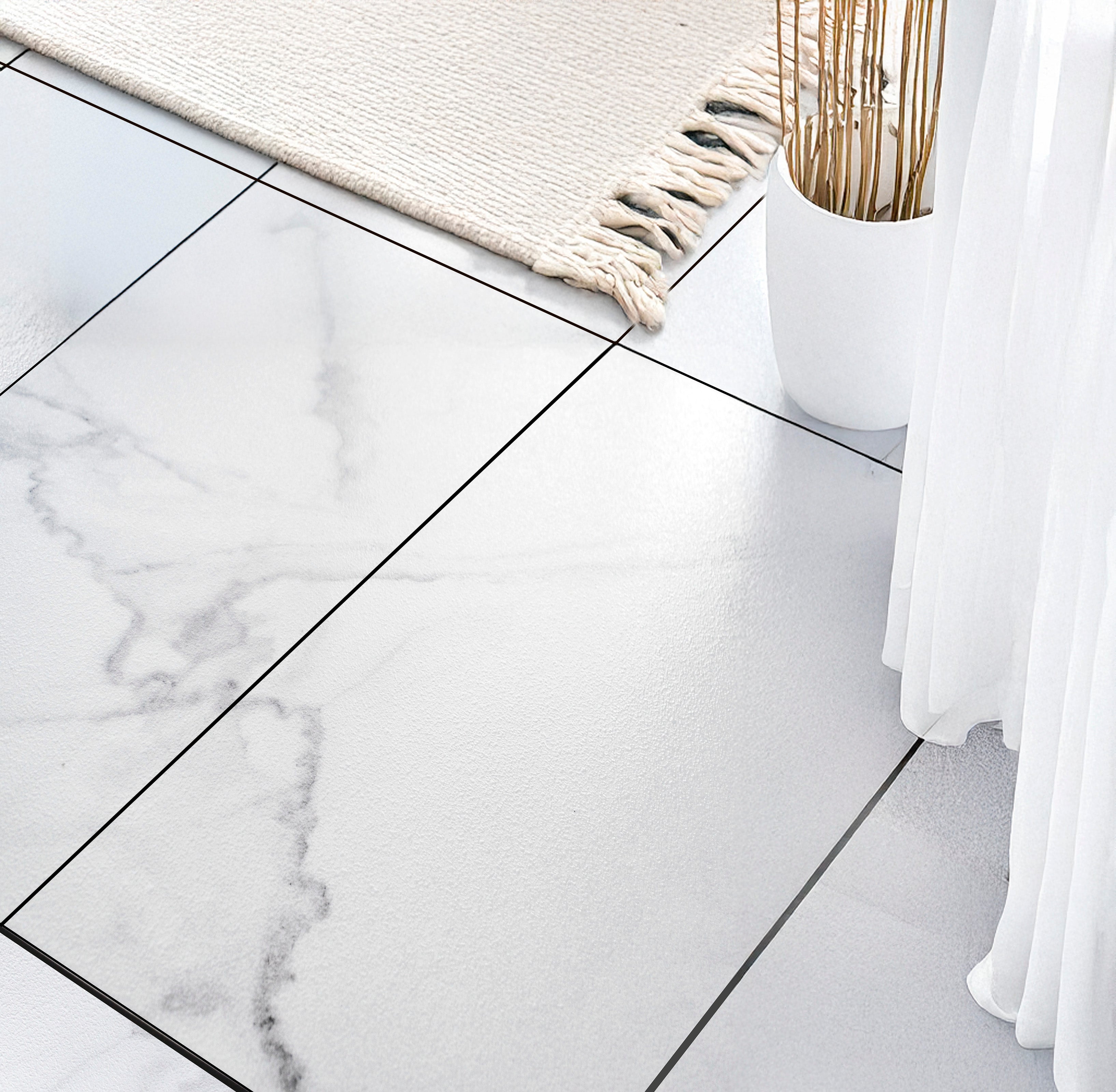 Serenity Marble White Porcelain Sugar Textured Tile 30x60cm