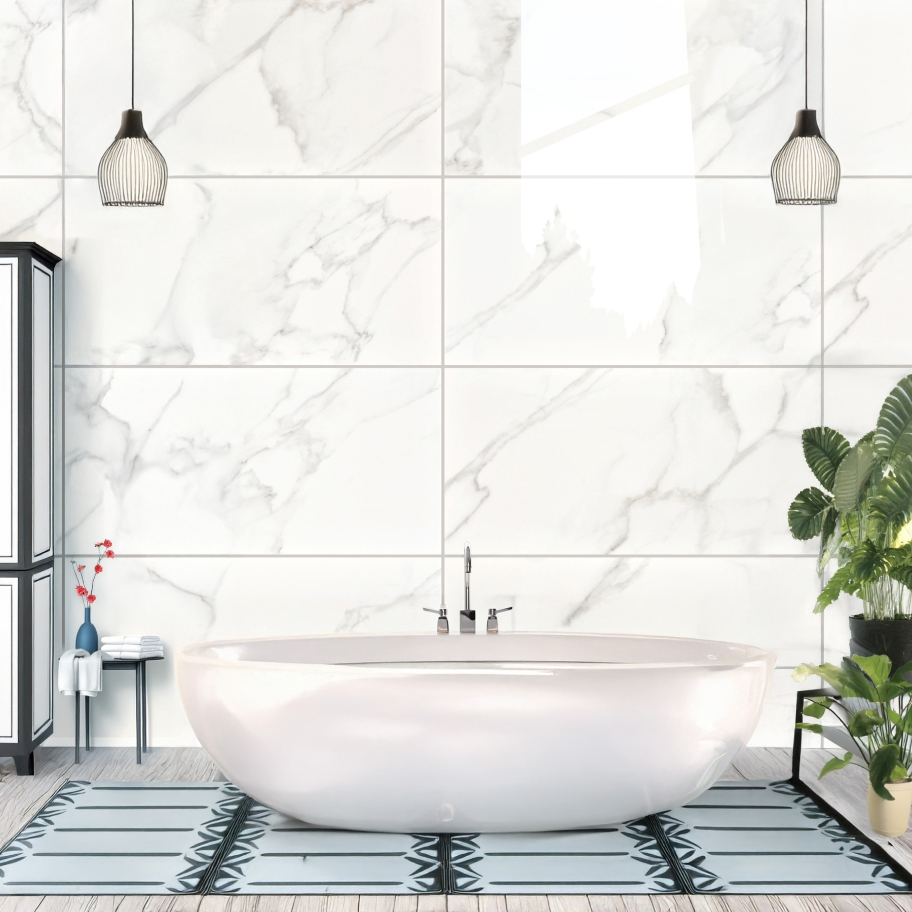 Serenity Marble White Porcelain Sugar Textured 60x120cm