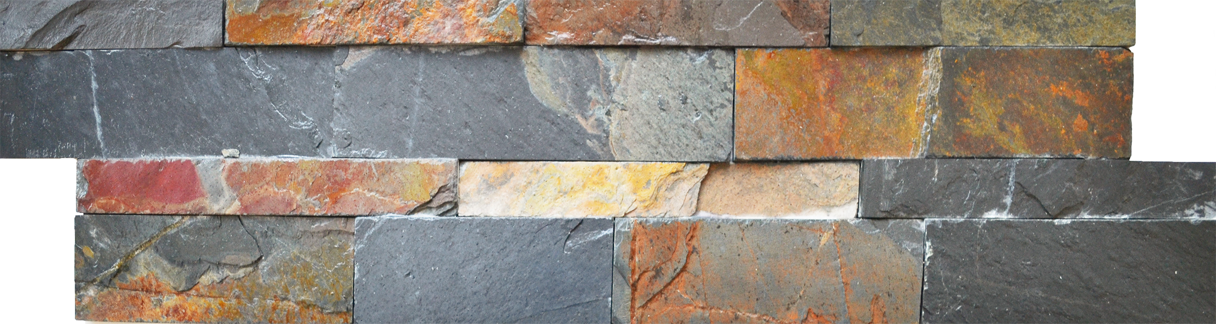 Scapestone Indian Glory Slate Split Face Wall Cladding 15x60cm