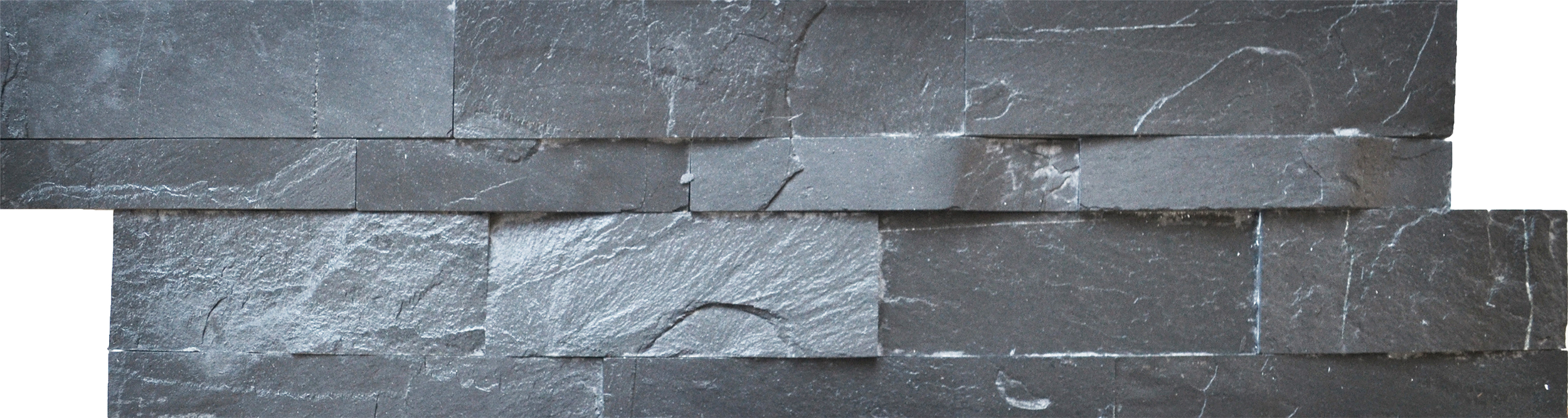 Scapestone Jak Black Slate Split Face Wall Cladding 15x60cm