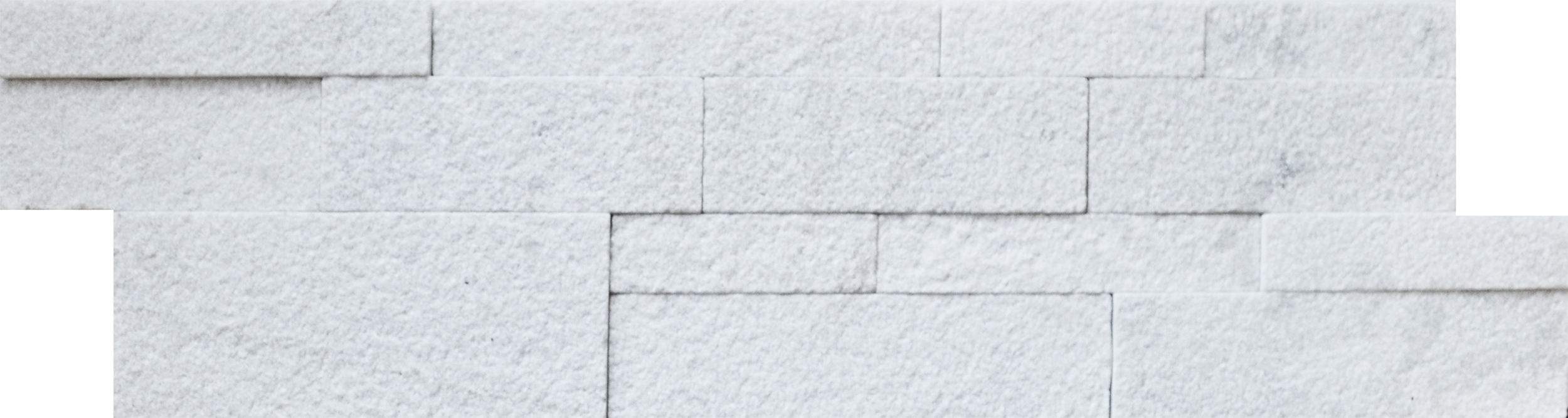 Scapestone Platinum White Split Face Wall Cladding 15x60cm