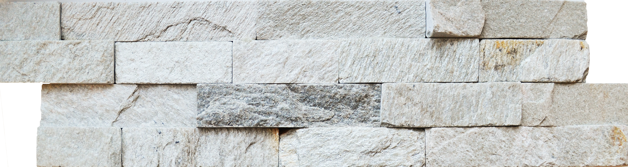 Scapestone Snow Gold Split Face Wall Cladding Tile 15x60cm