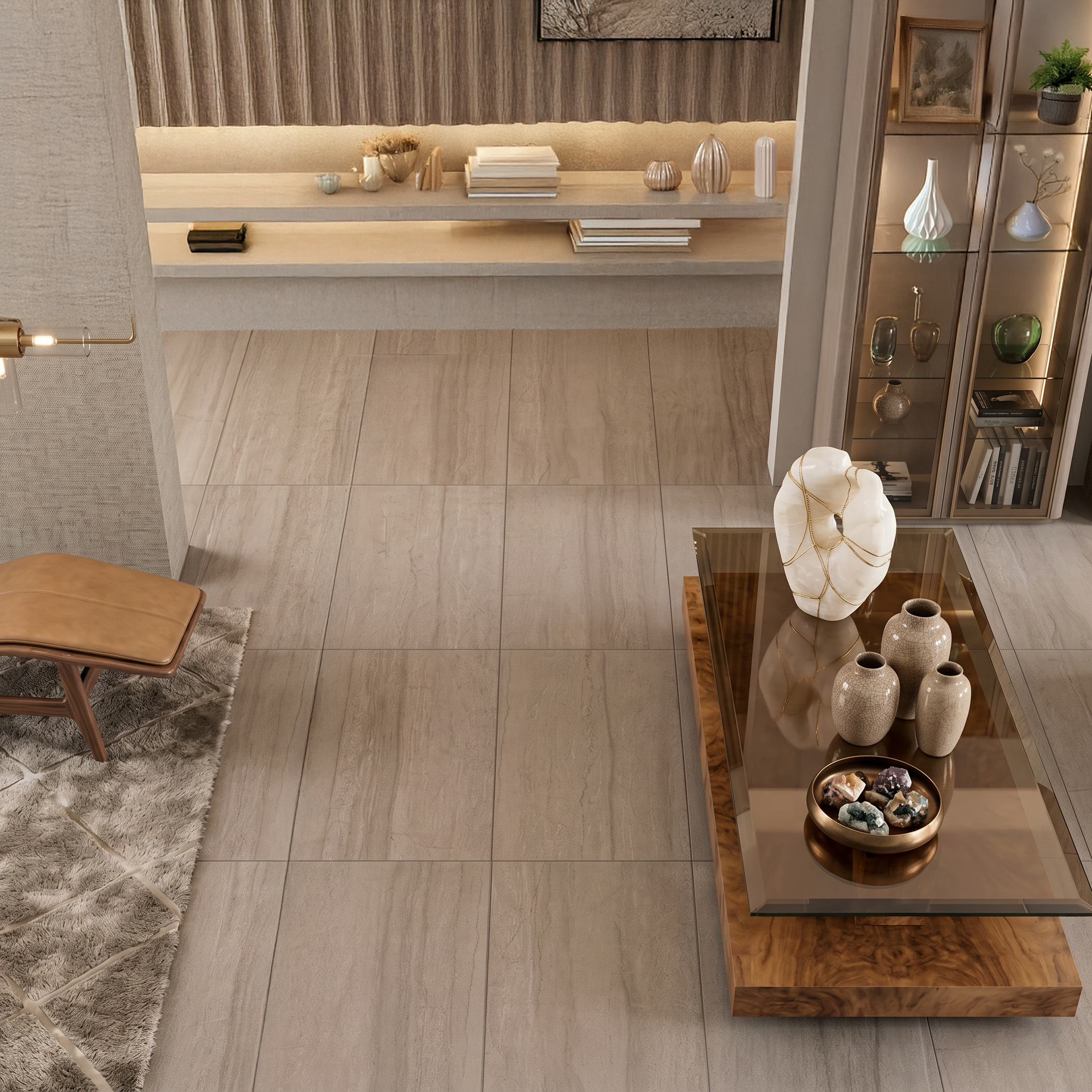 Salamanca Taupe Plain Porcelain Matt Tile 31.6x60.8cm