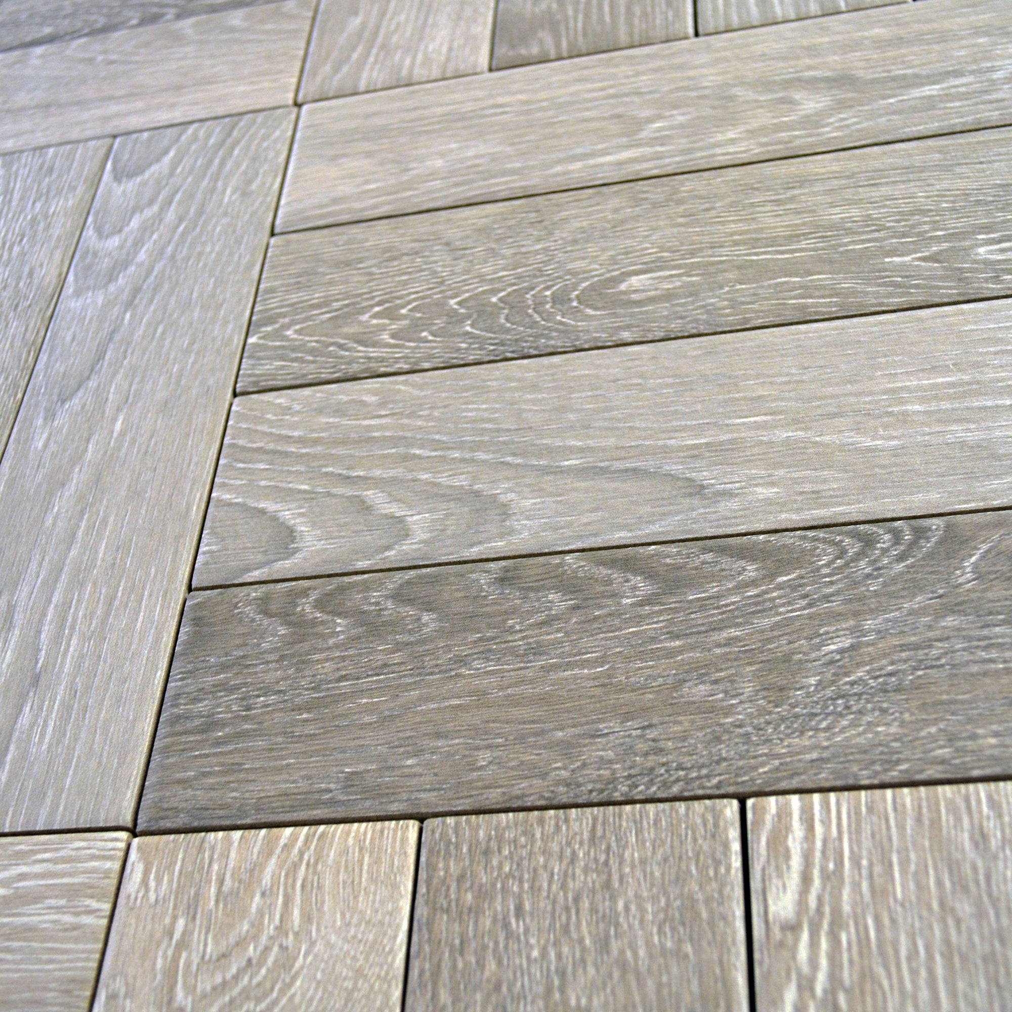 Parquet Taupe Grey Italian Porcelain Wood Effect Tile 7x28cm