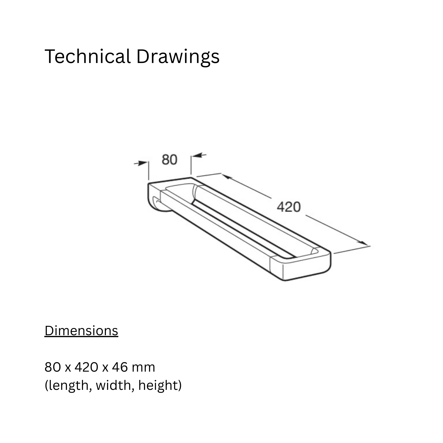 Roca Tempo Double Towel Rail Rose Gold