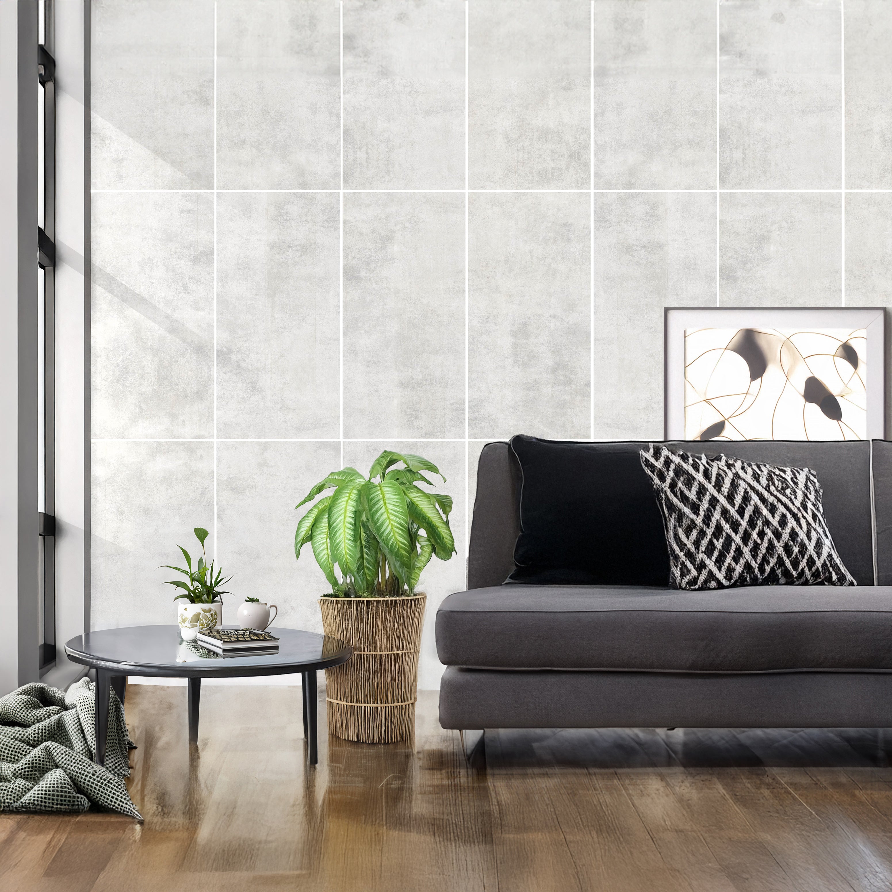 Veneto Grey Modern Textured Porcelain Tile 30x60cm