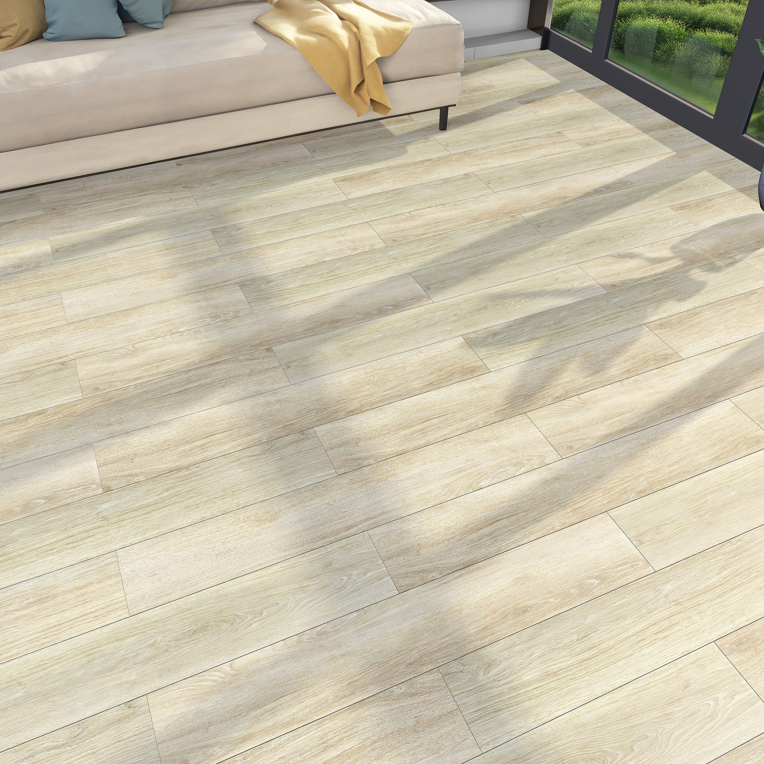 Iderwood Nude Maple Porcelain Wood Effect Tile 15x90cm