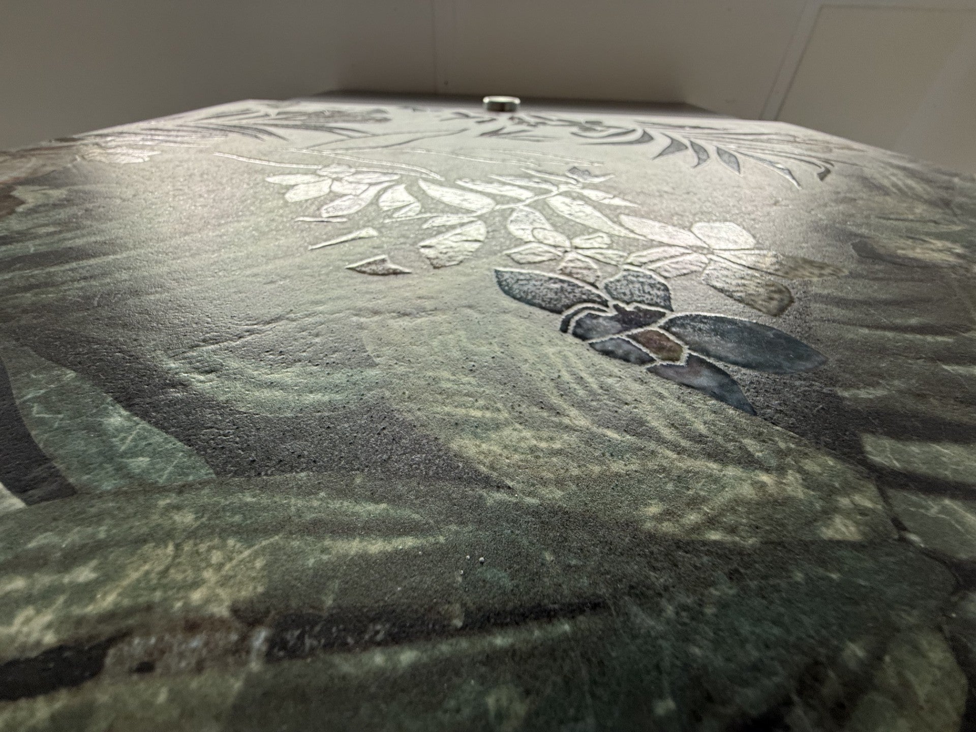 Flore Black Green Botanical Floral Porcelain Tile 60x120cm